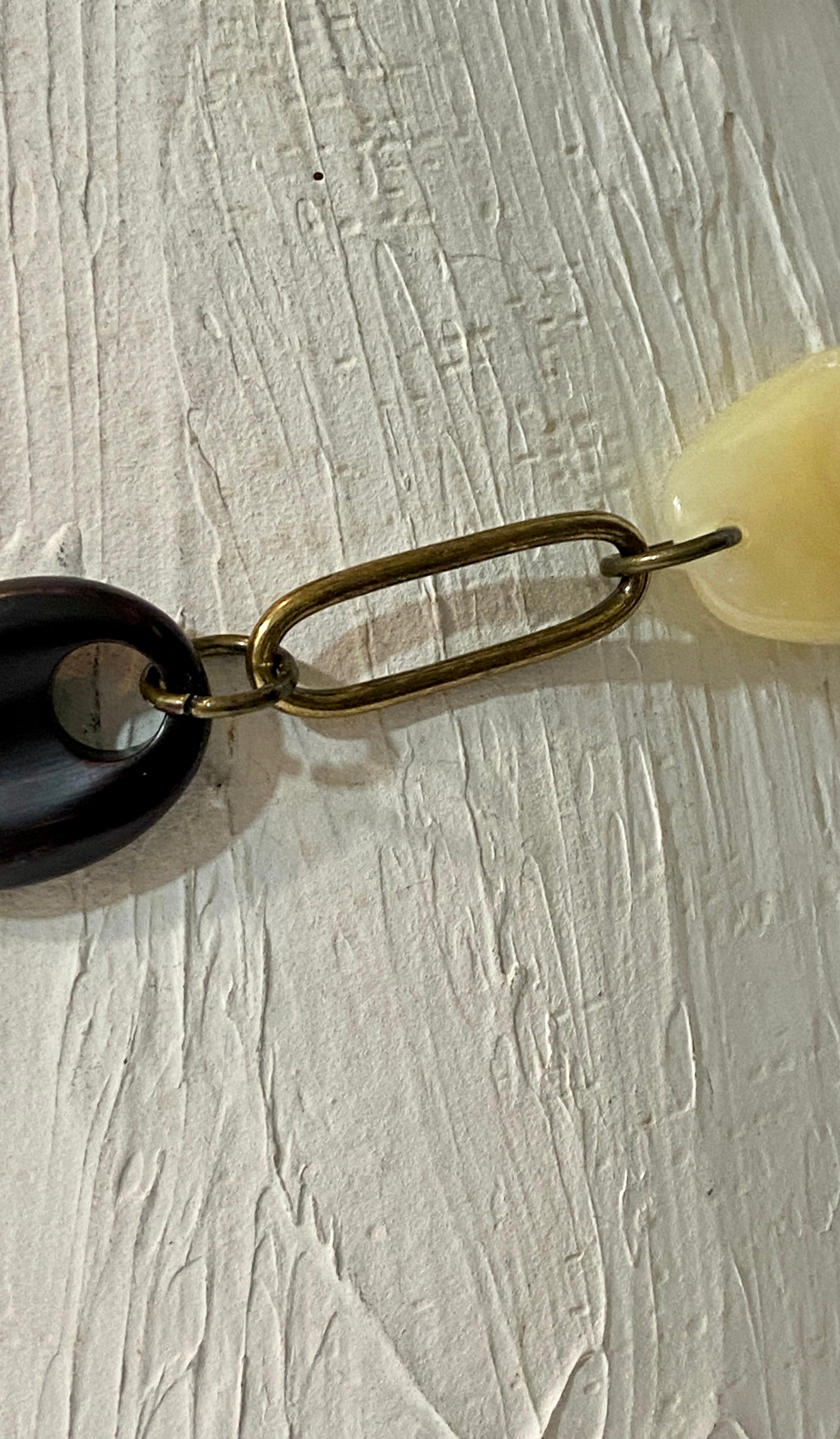 Vintage  Brown Acrylic Chain Belt