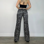 Satin Allover Print Trousers (L)