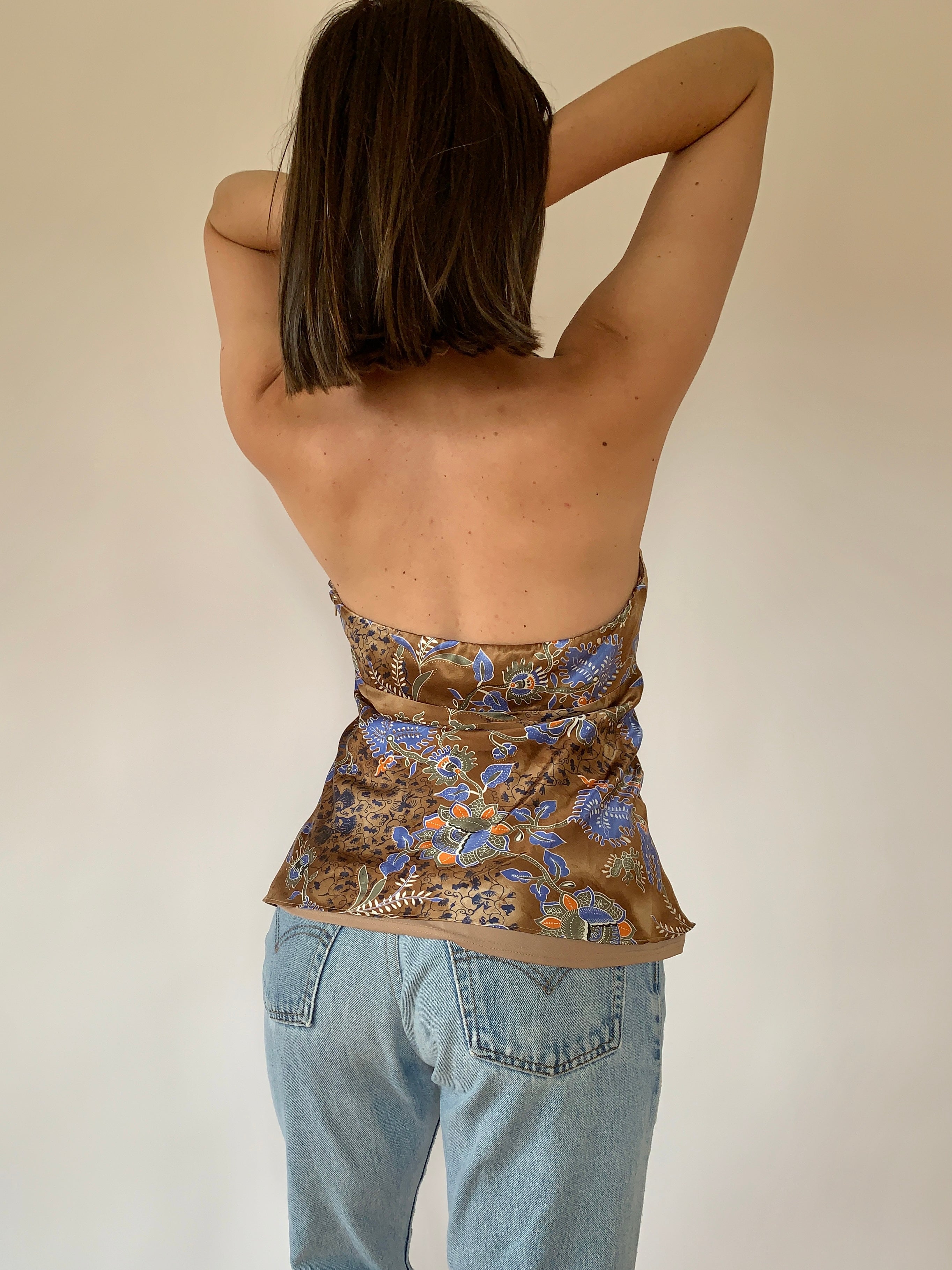 Y2K Silk Halter - Medium