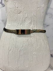 1970s/80s Silver Scales Elastic Belt