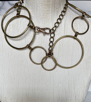 Vintage gold Metal Hoop Chain Belt