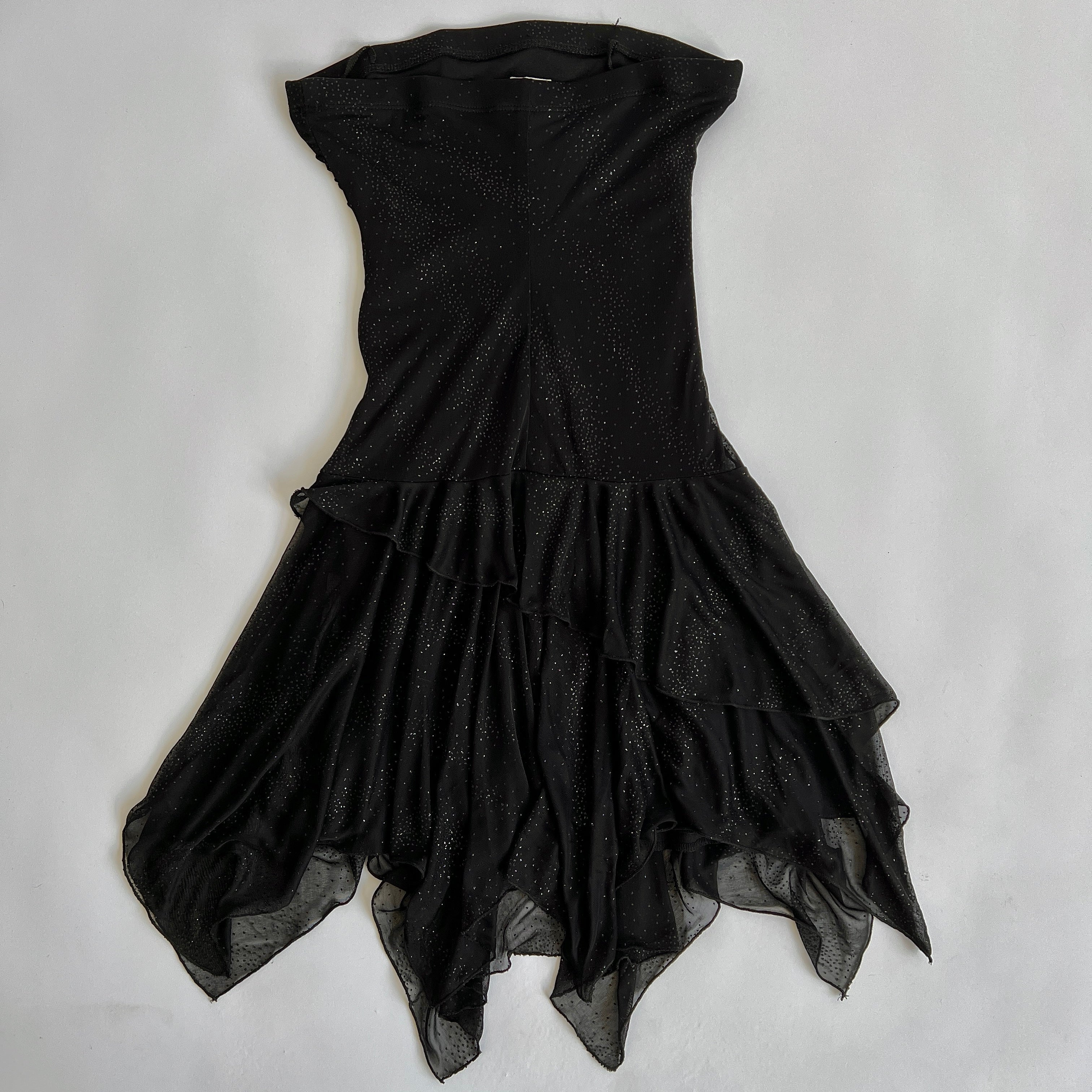 Vintage 90s midnight glitter tube dress - S/M