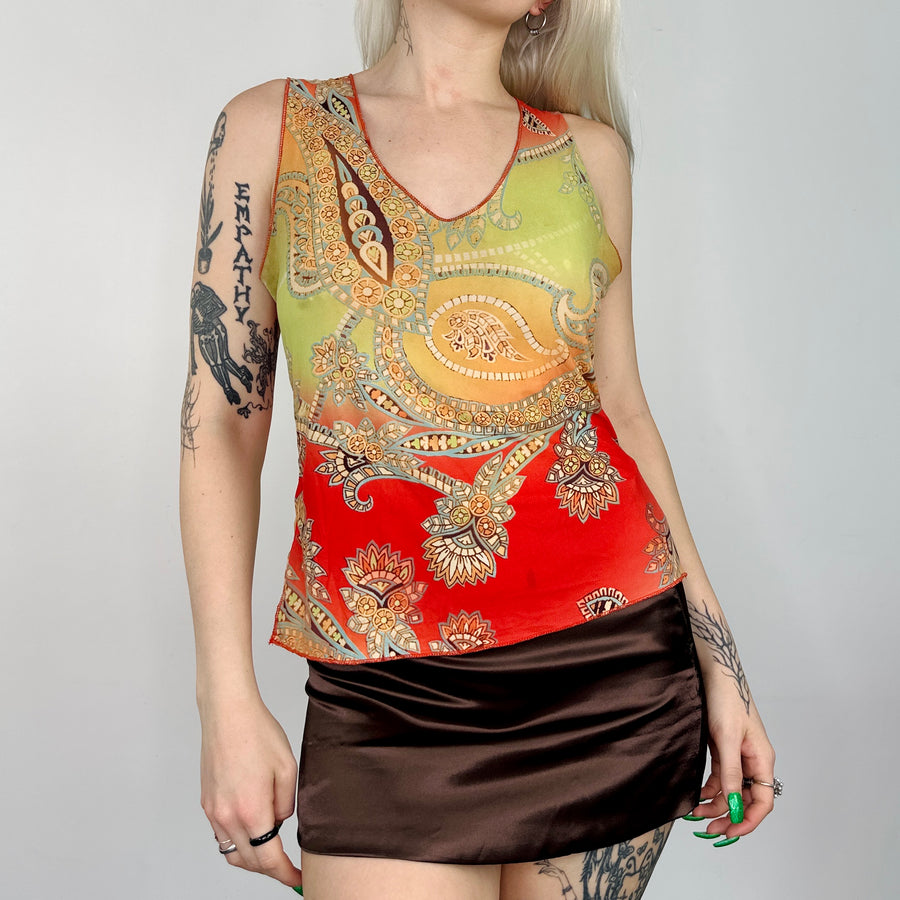 Early 2000s Paisley Tank Top (M)