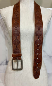 Vintage western leather belt