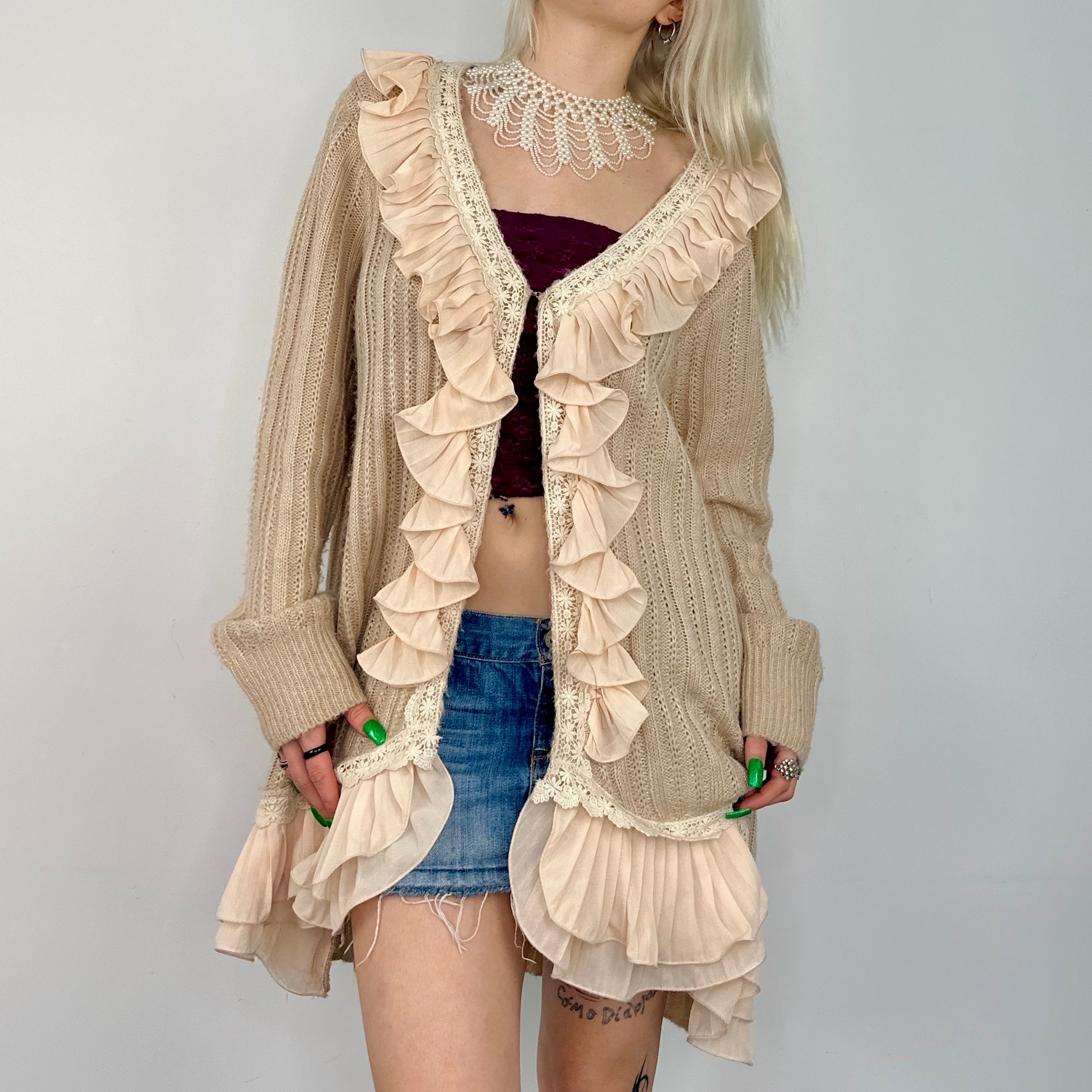Knit Ruffle Cardigan