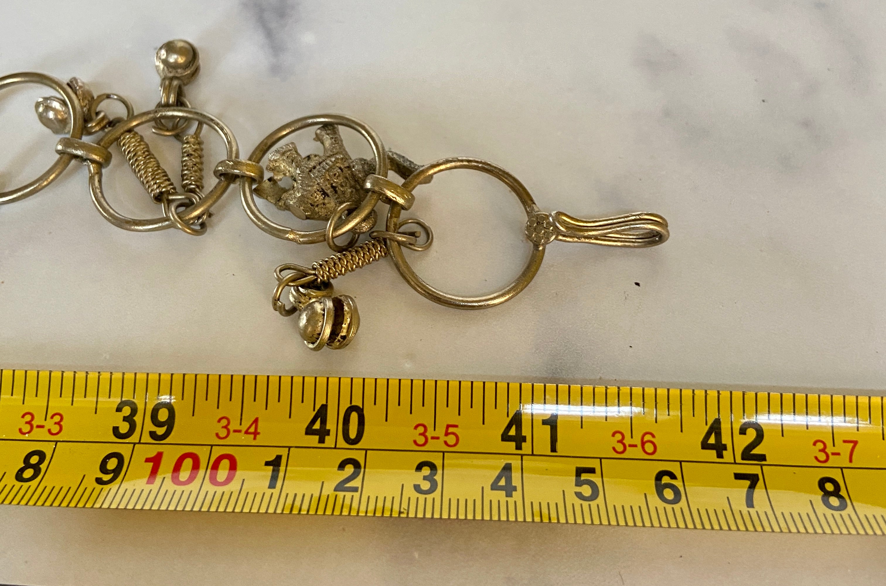 Bronze vintage chain animals design belt