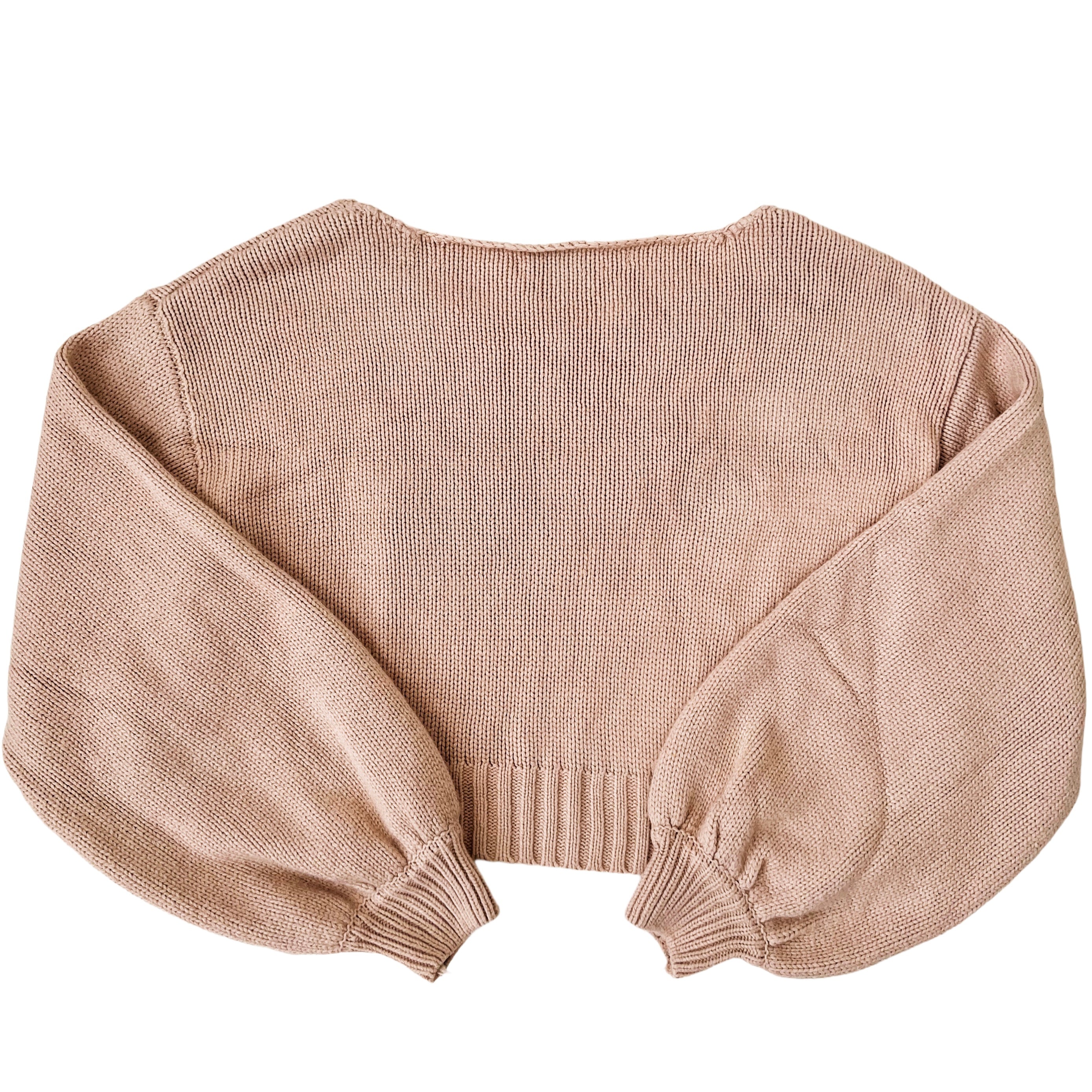 Hand Stitched Cropped Collie Sweater (M/L)