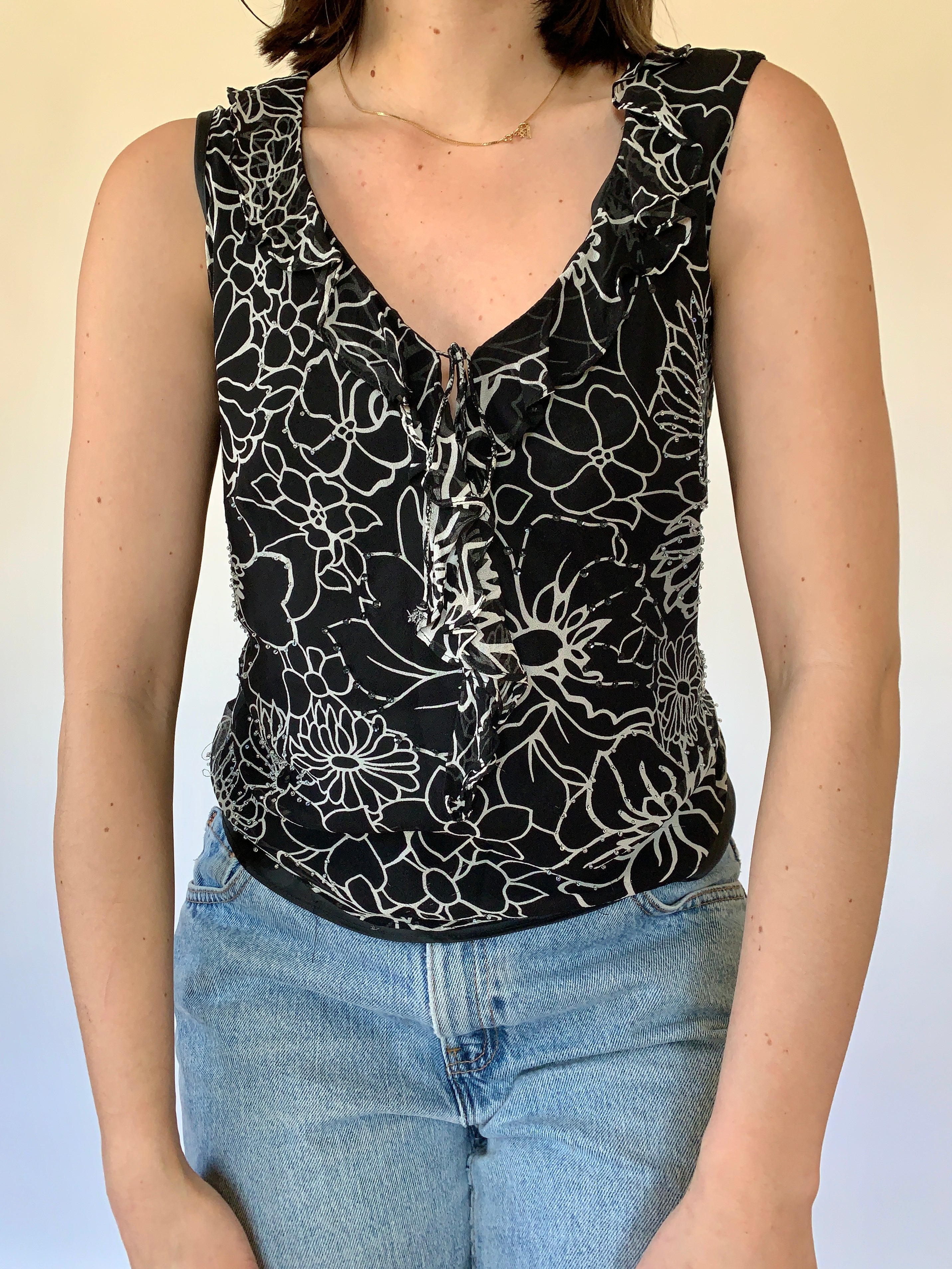 Vintage 1990s Silk Blouse (M)