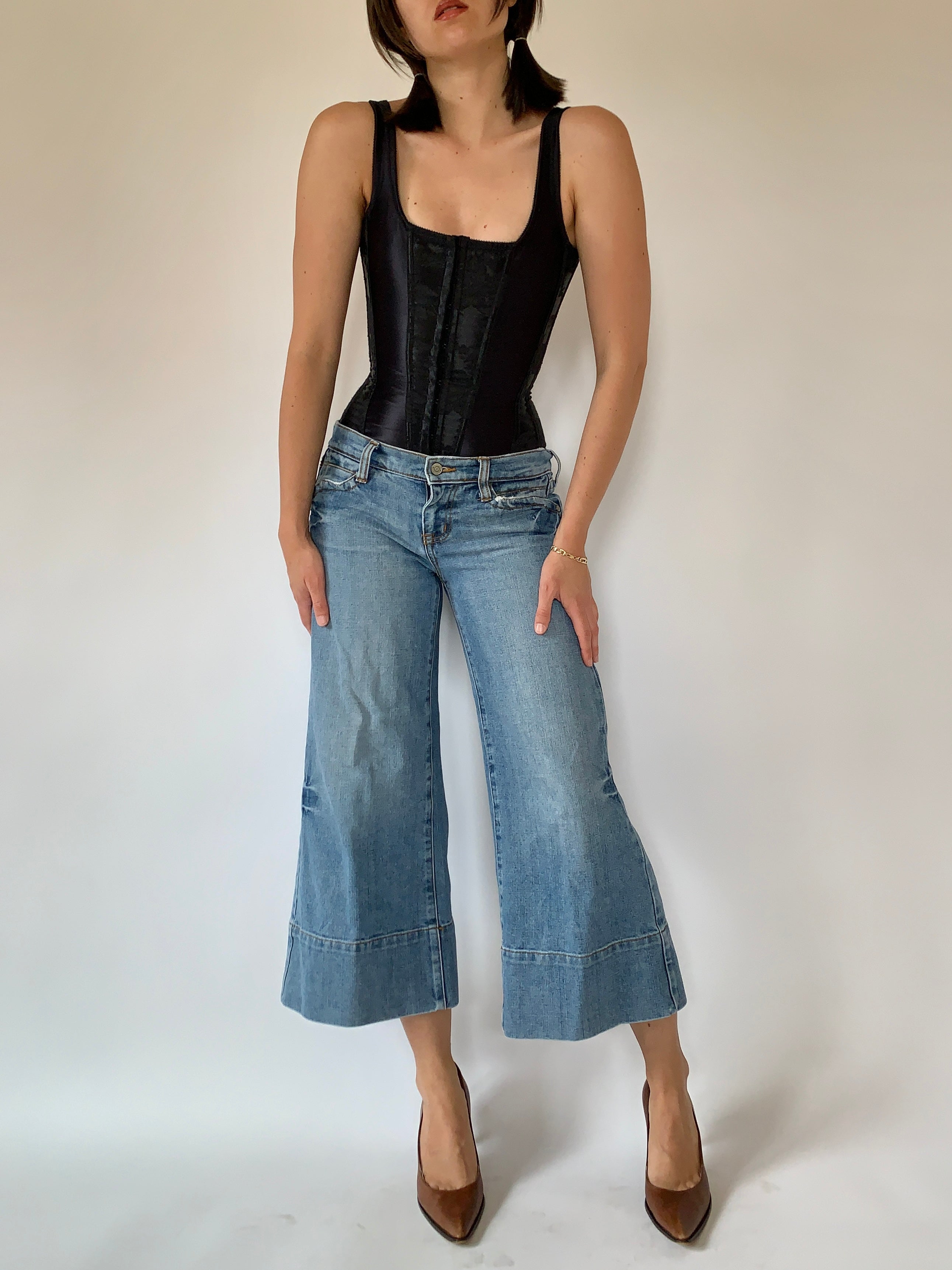 Y2K Denim Capris - Small