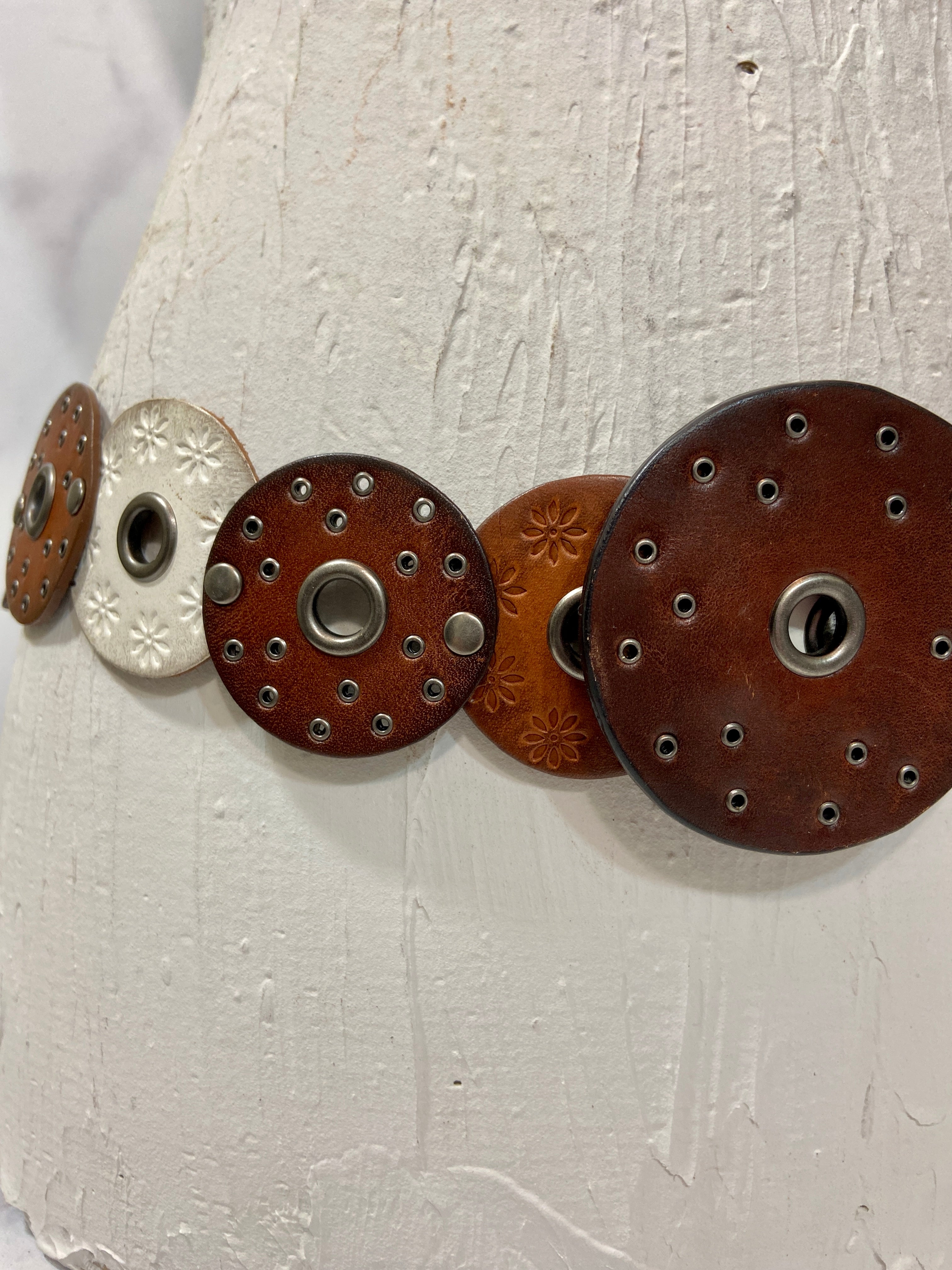 70’s Leather Disc Belt