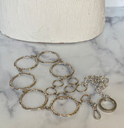 Metal circle chain belt