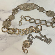 Vintage silver heavy chain belt