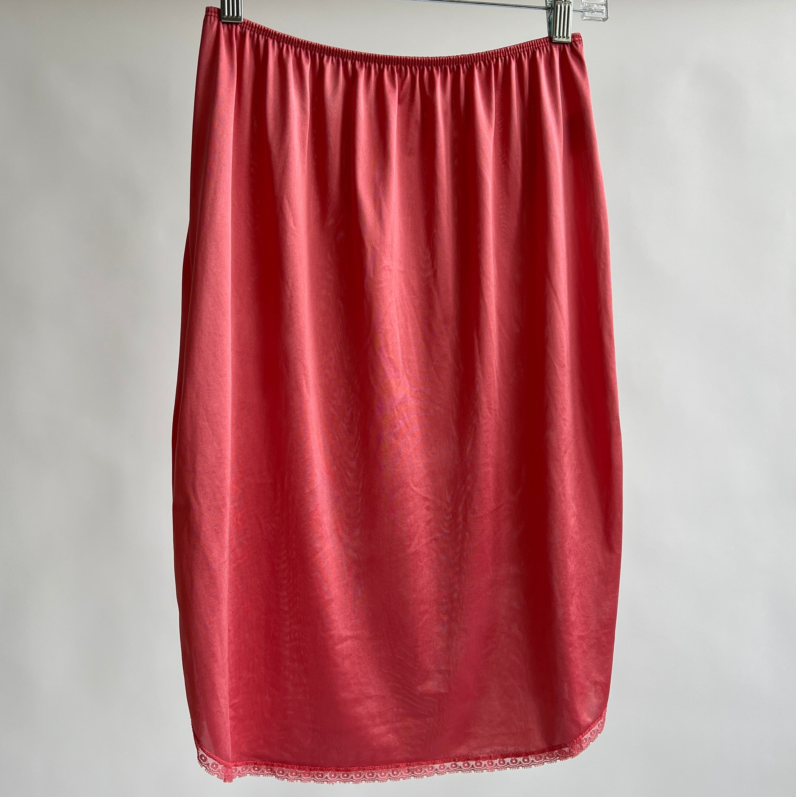 Raspberry hand dyed midi skirt - S/M