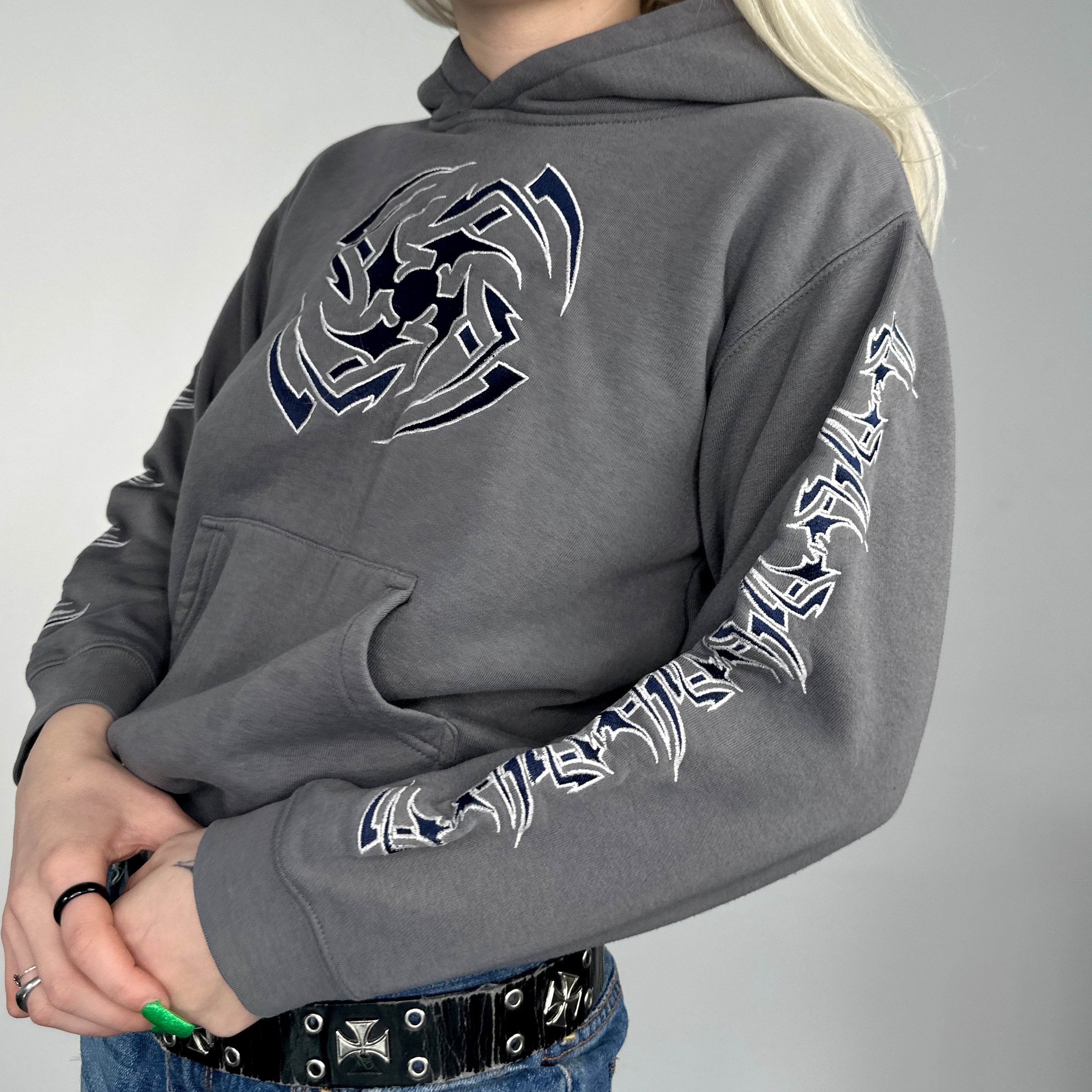 Tribal Cropped Hoodie (XS)