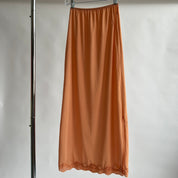 Dusty Peach hand dyed maxi skirt - xs