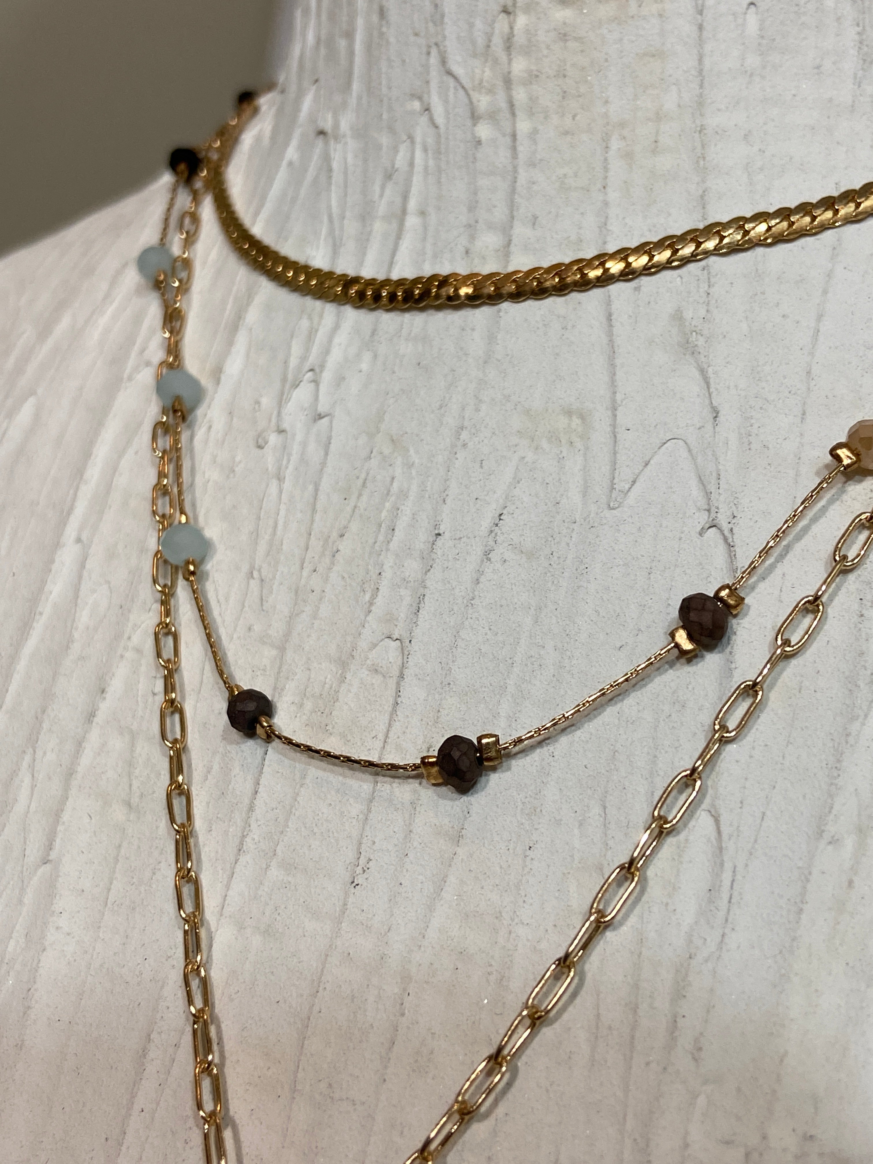Gold layer necklaces