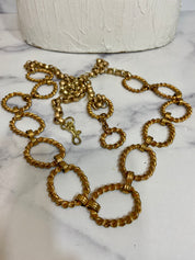 Vintage heavy gold link chain belt