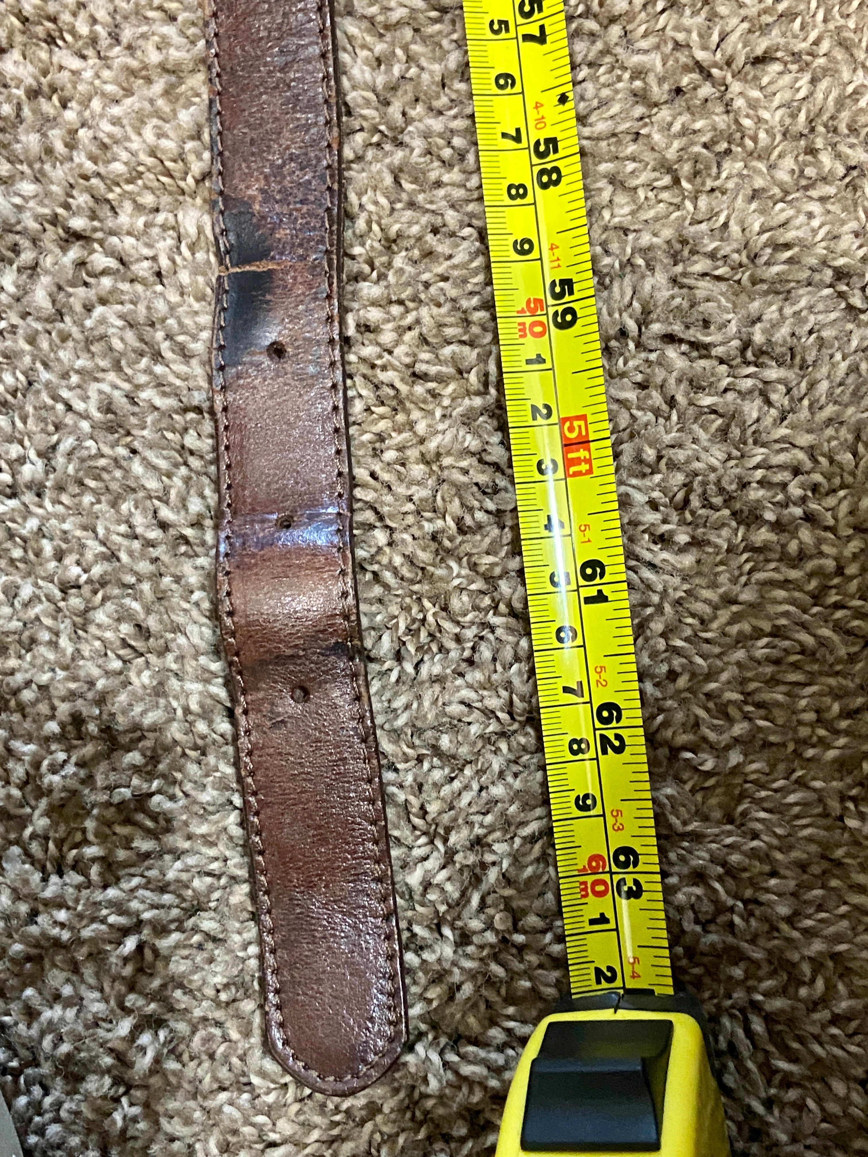 Vintage valentina leather double belt