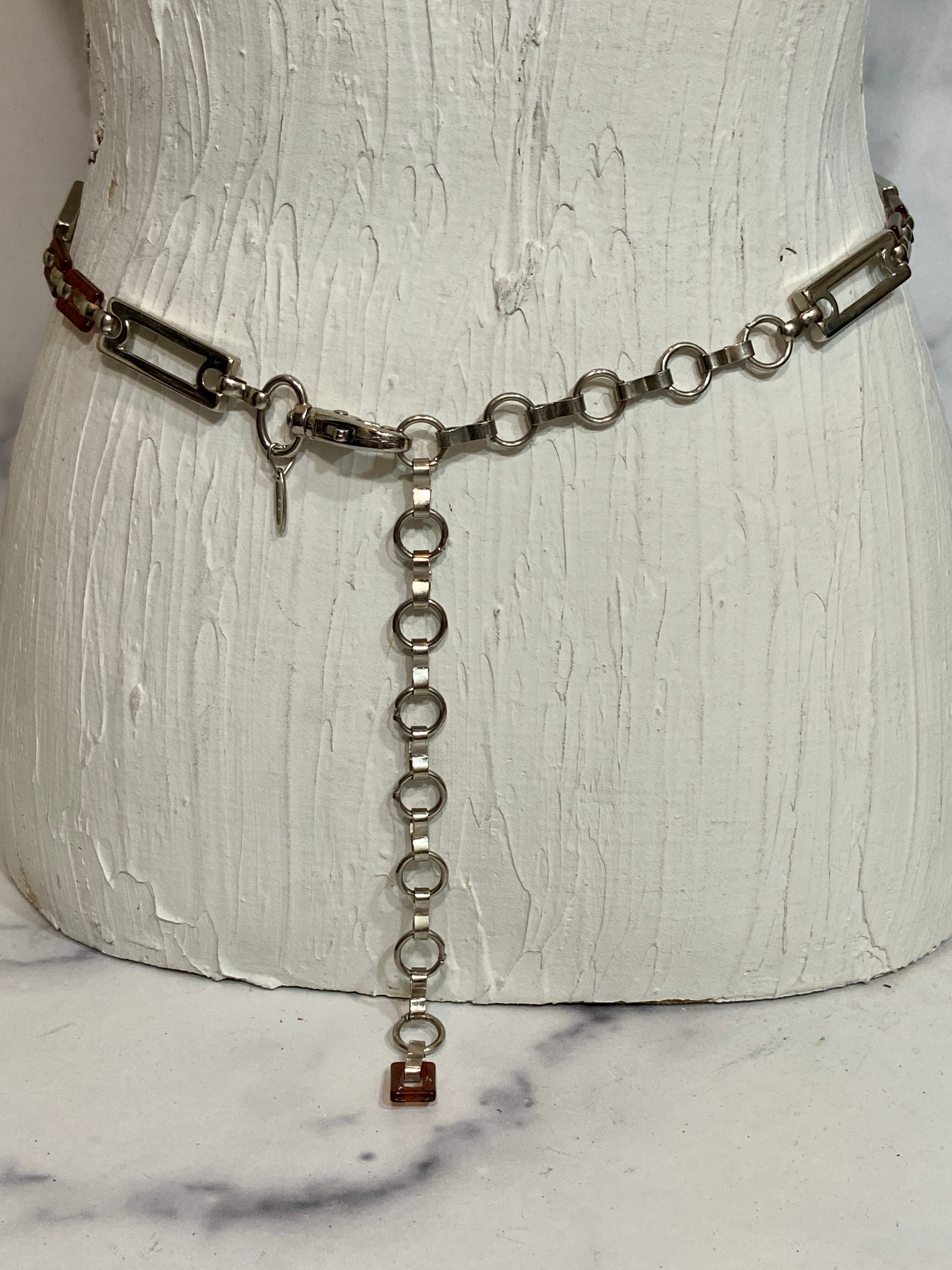 80s-90s Slim lined chain belt