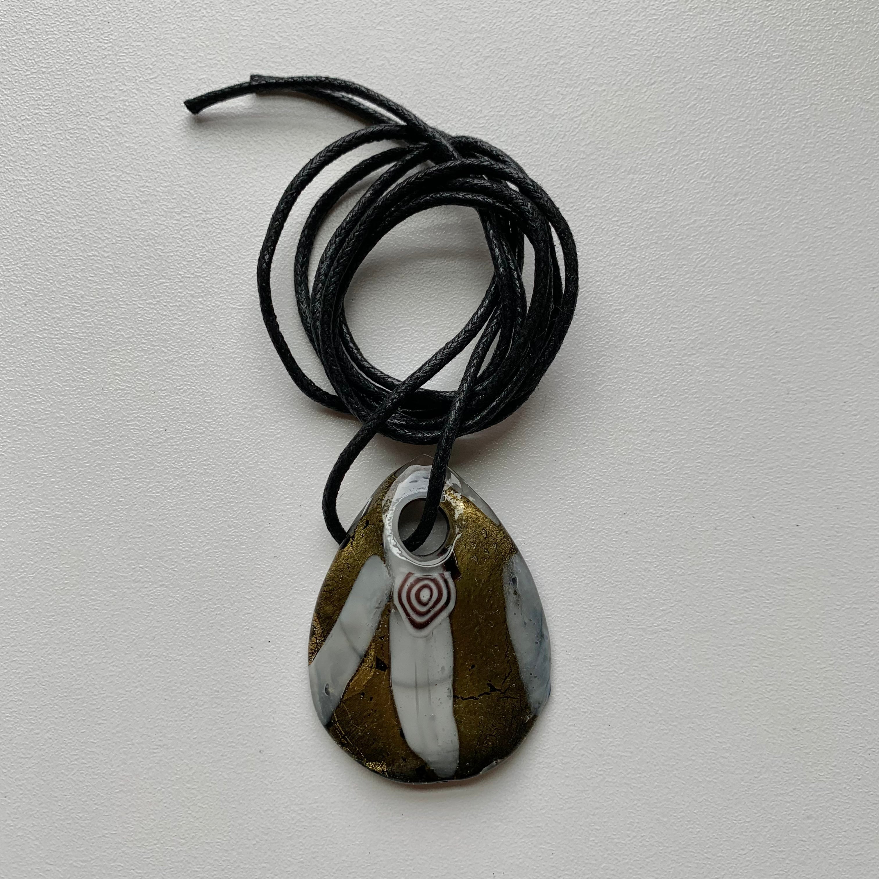 Vintage Glass Pendant Necklace
