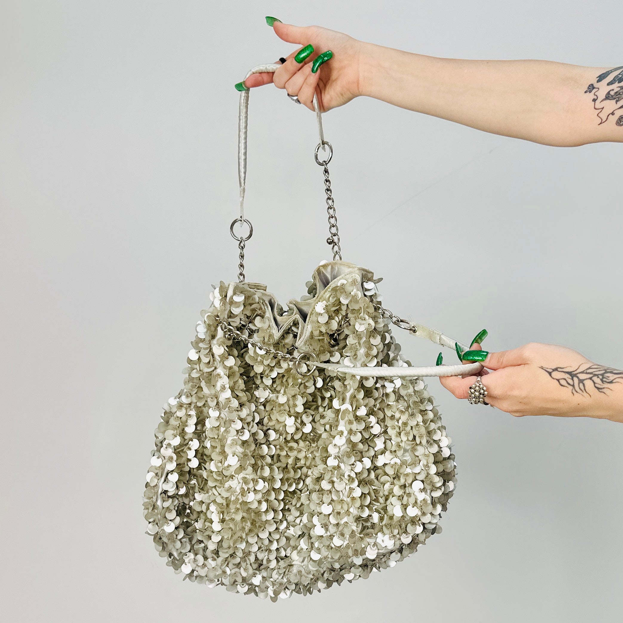 Oversized Sequin Hobo Bag