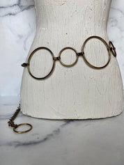 Vintage gold Metal Hoop Chain Belt