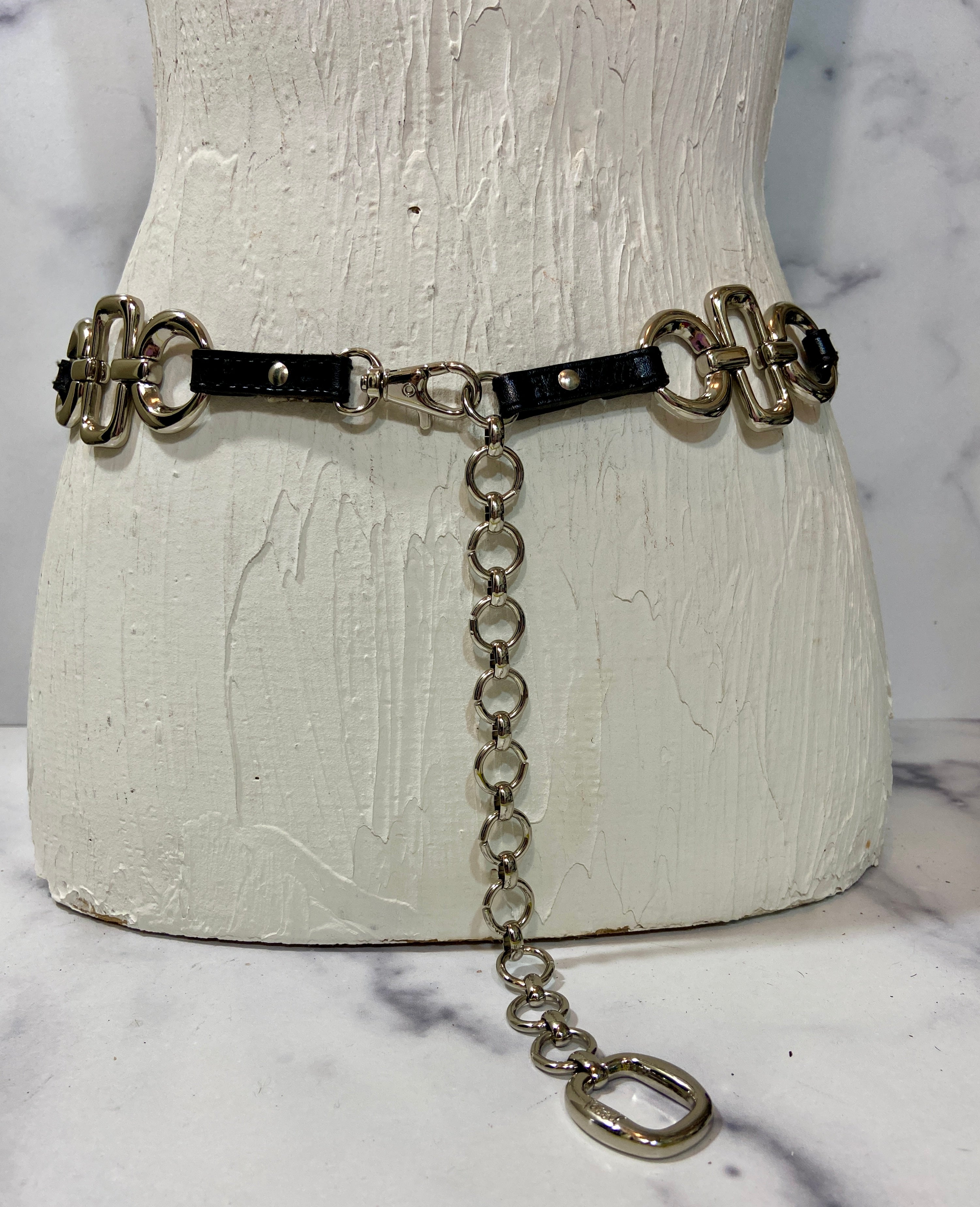 black leather chain