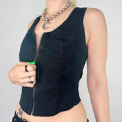 Bustier Style Zip Up Tank (Size S/M)