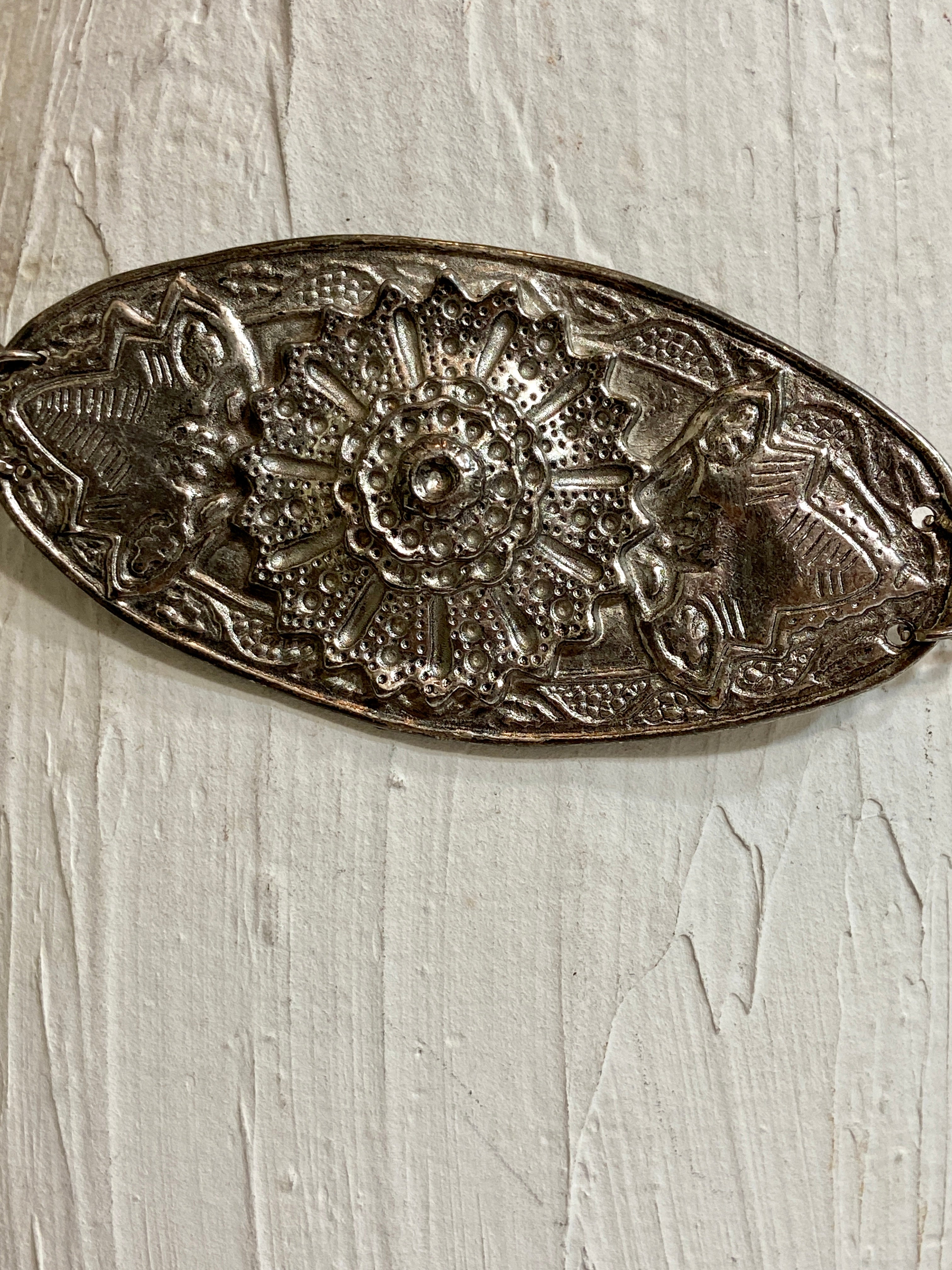 Vintage silver heavy chain belt