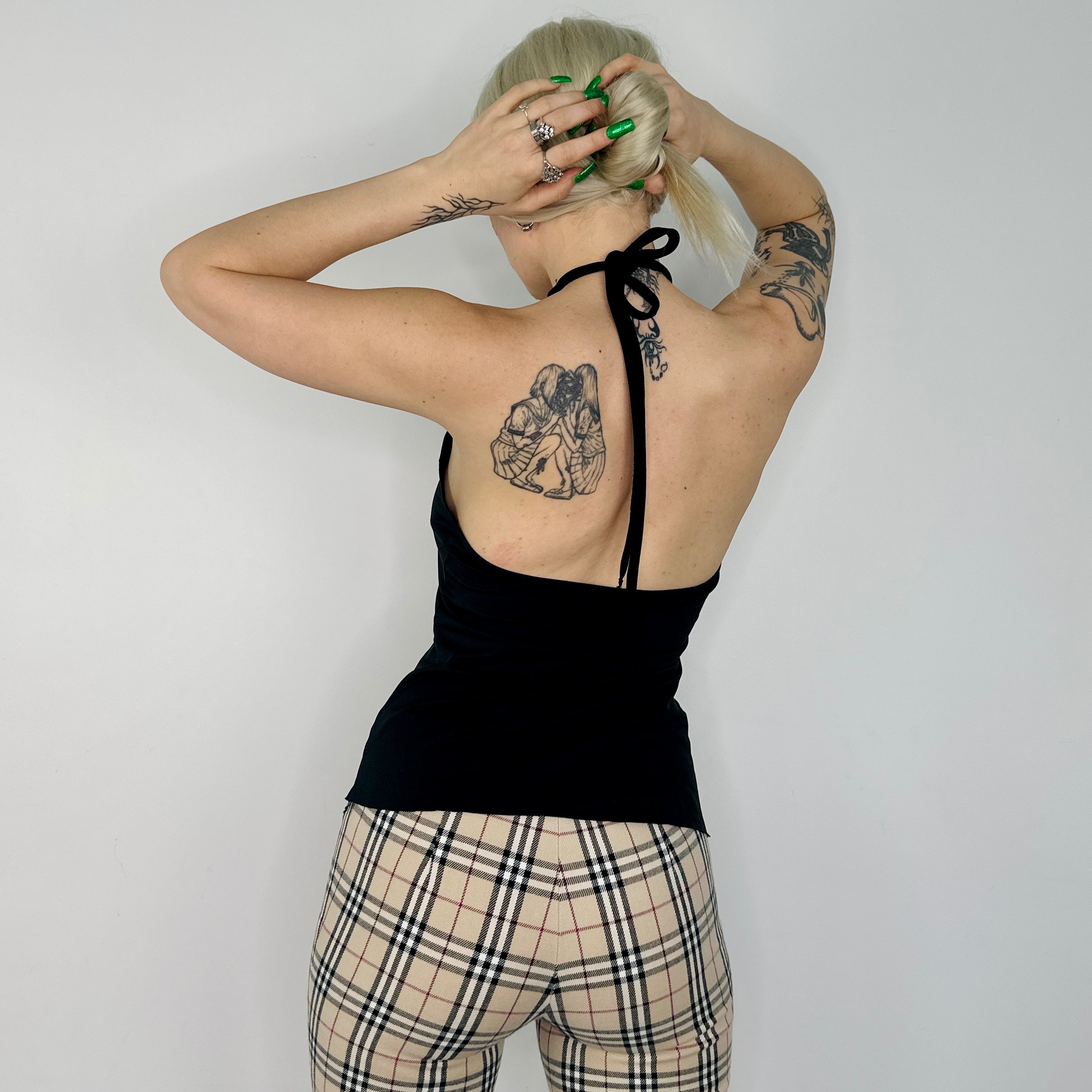 Black Keyhole Halter Top (S/M)