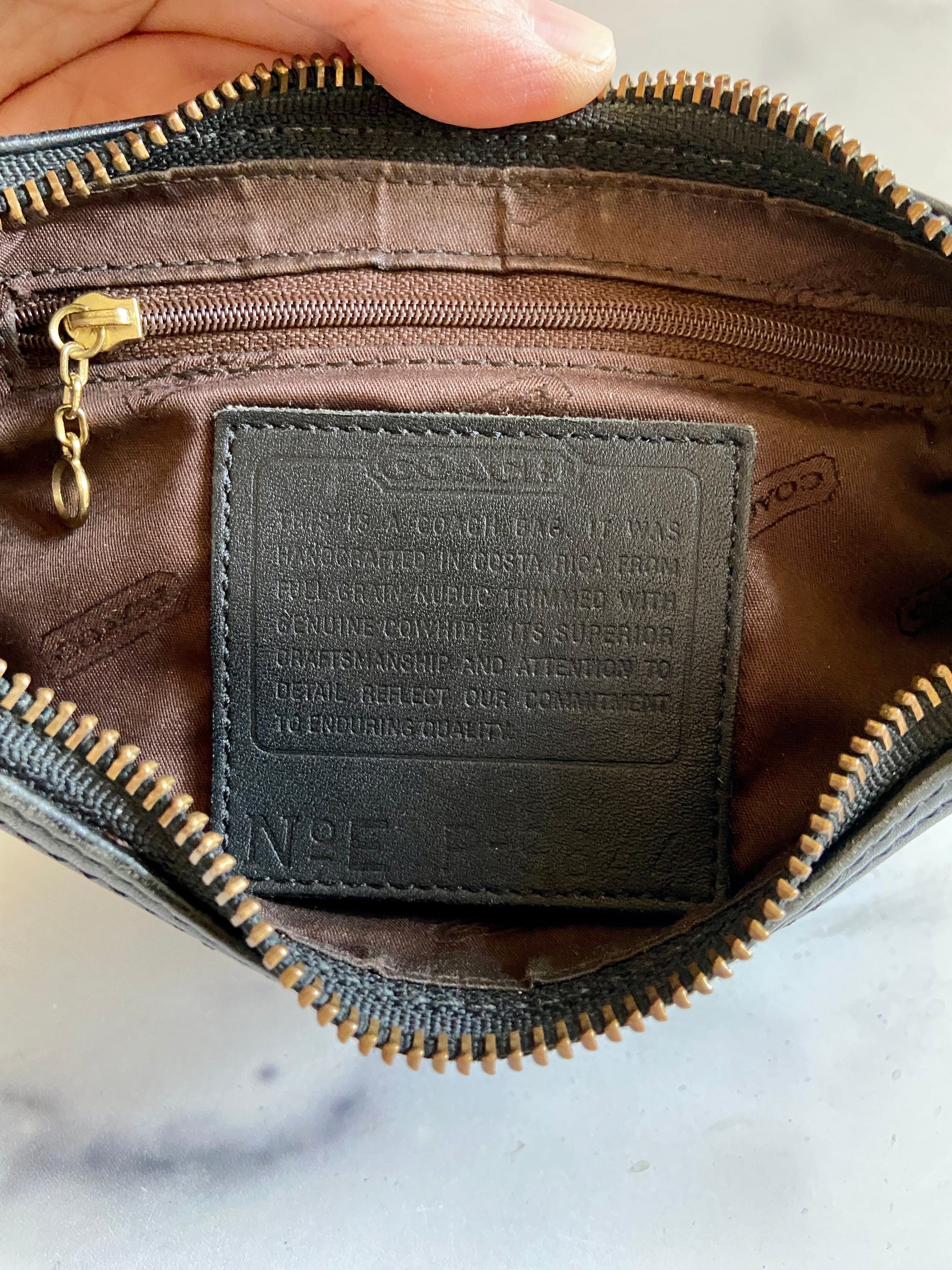 Vintage tan leather coach