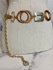 Gold and silver linked chain