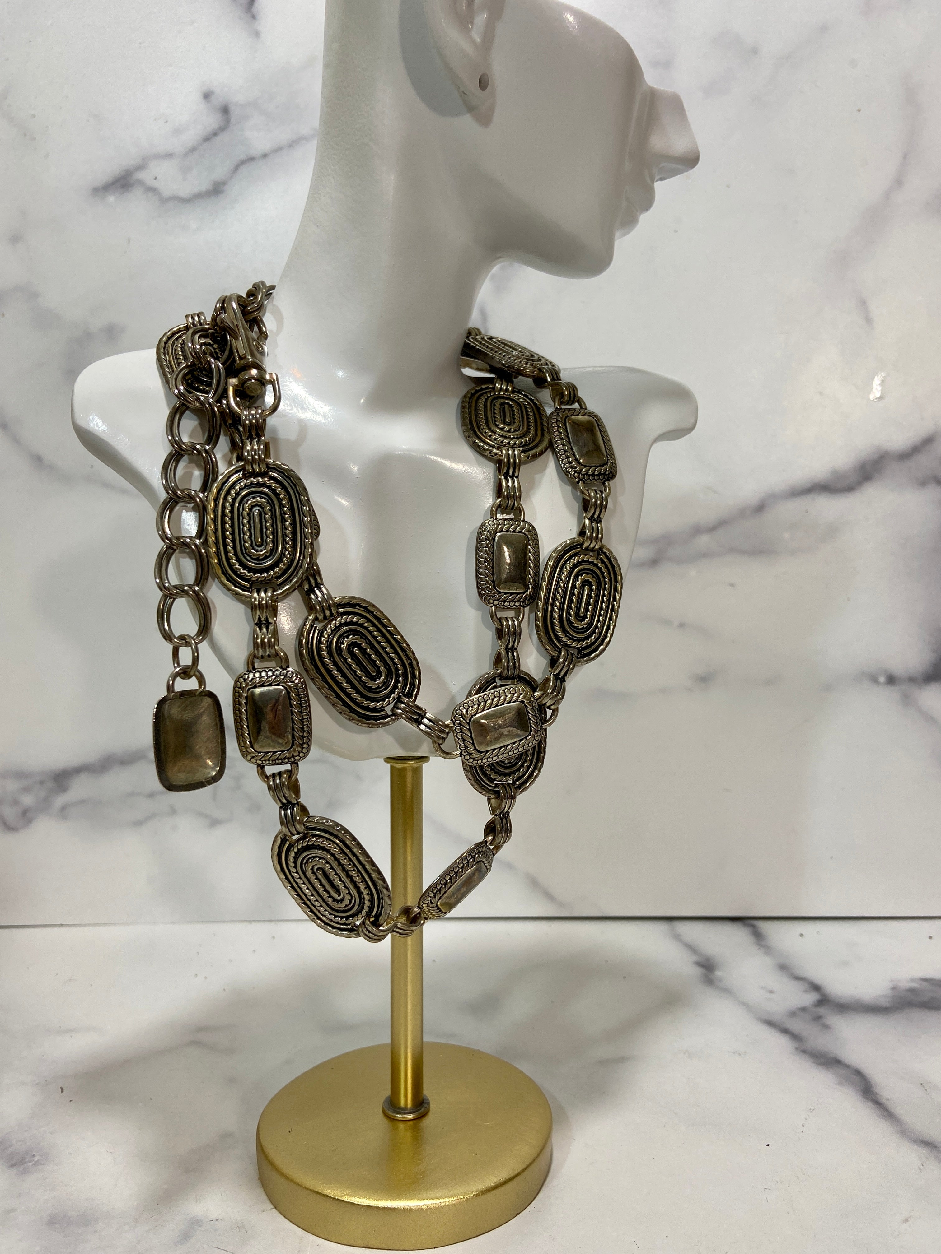 2 ways Vintage Chain Medallion Belt