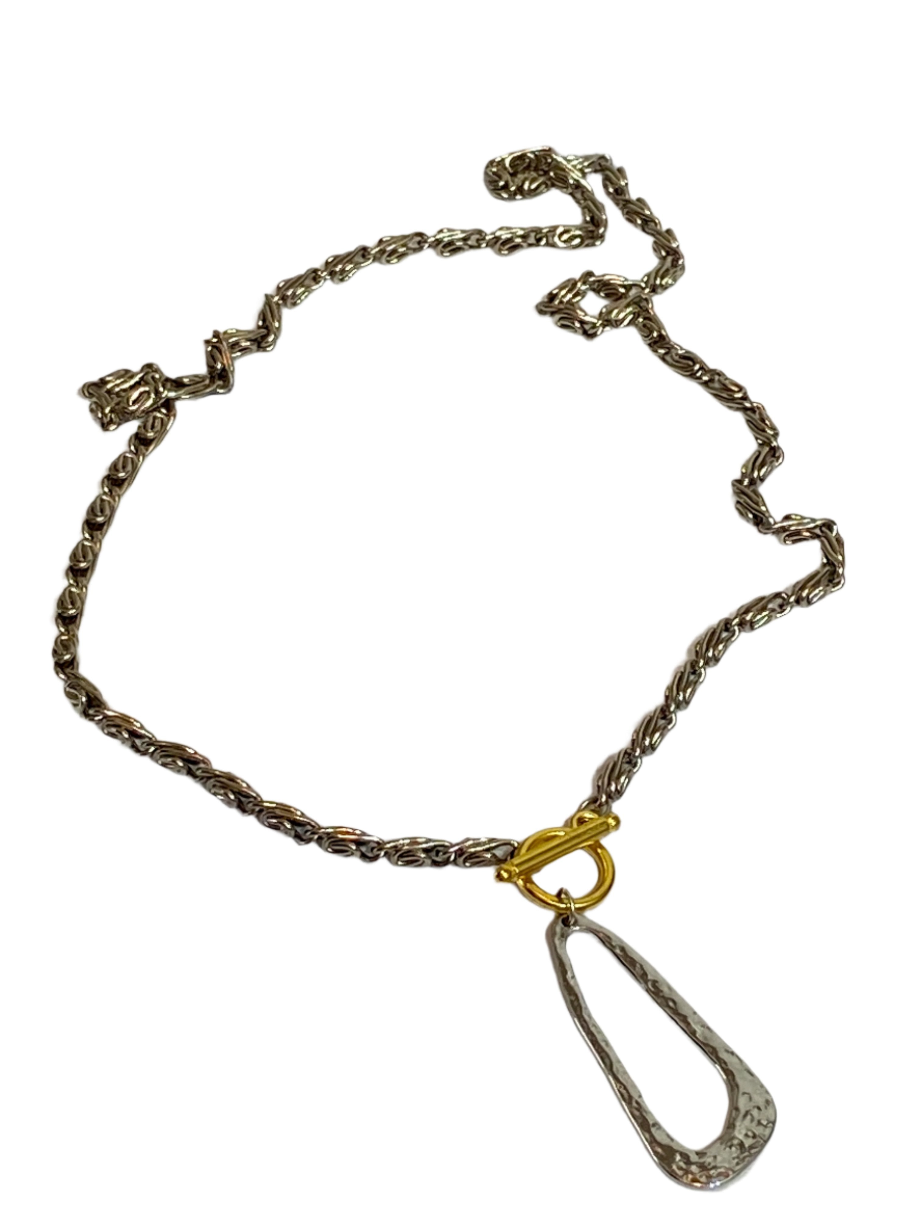 Gold and silver necklace tone