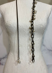 Pearl beads charm chain belt