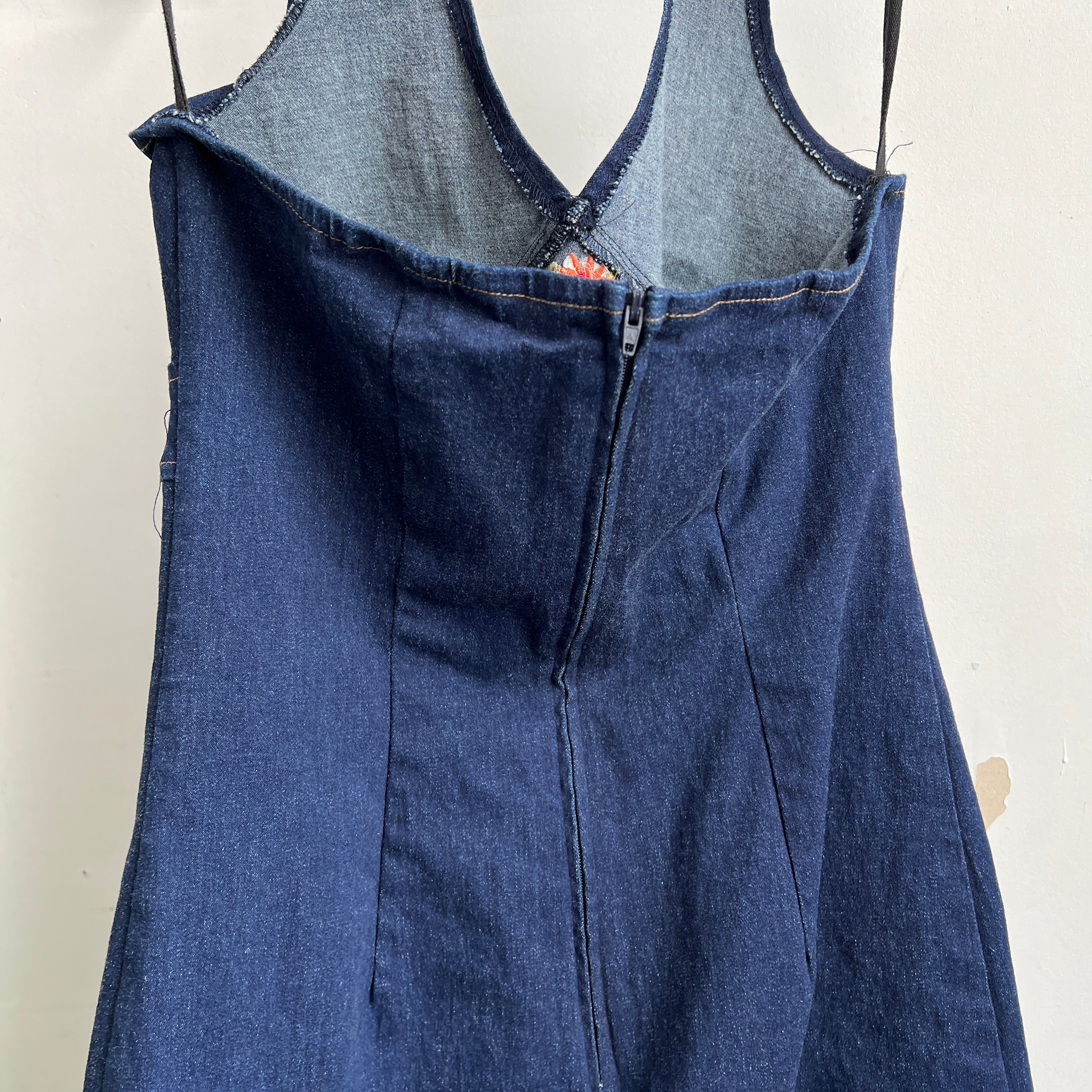 Y2K Denim halter dress (M/L)