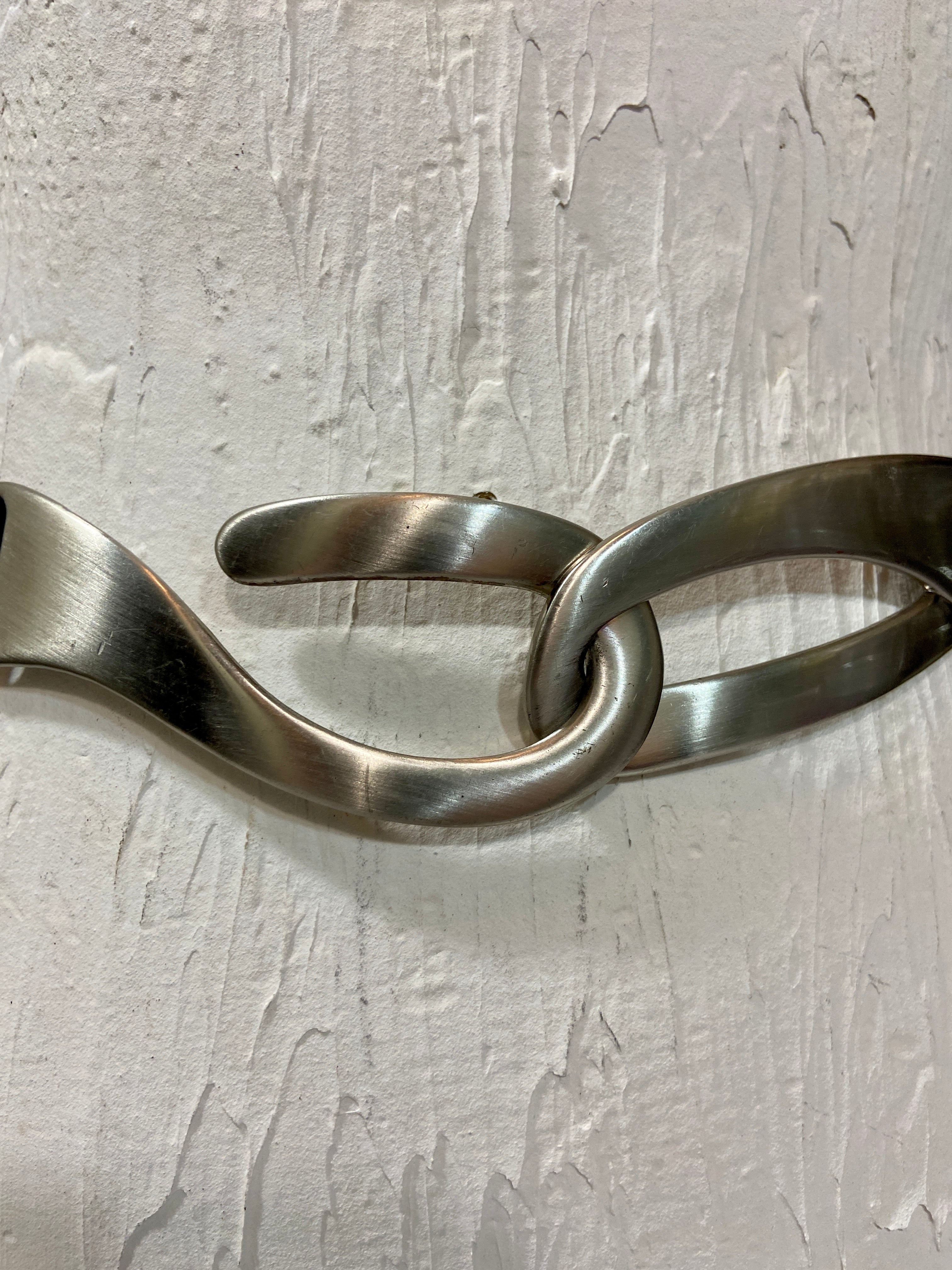 Black Leather Hook Closure Buckle Adjustable Slide Black Belt