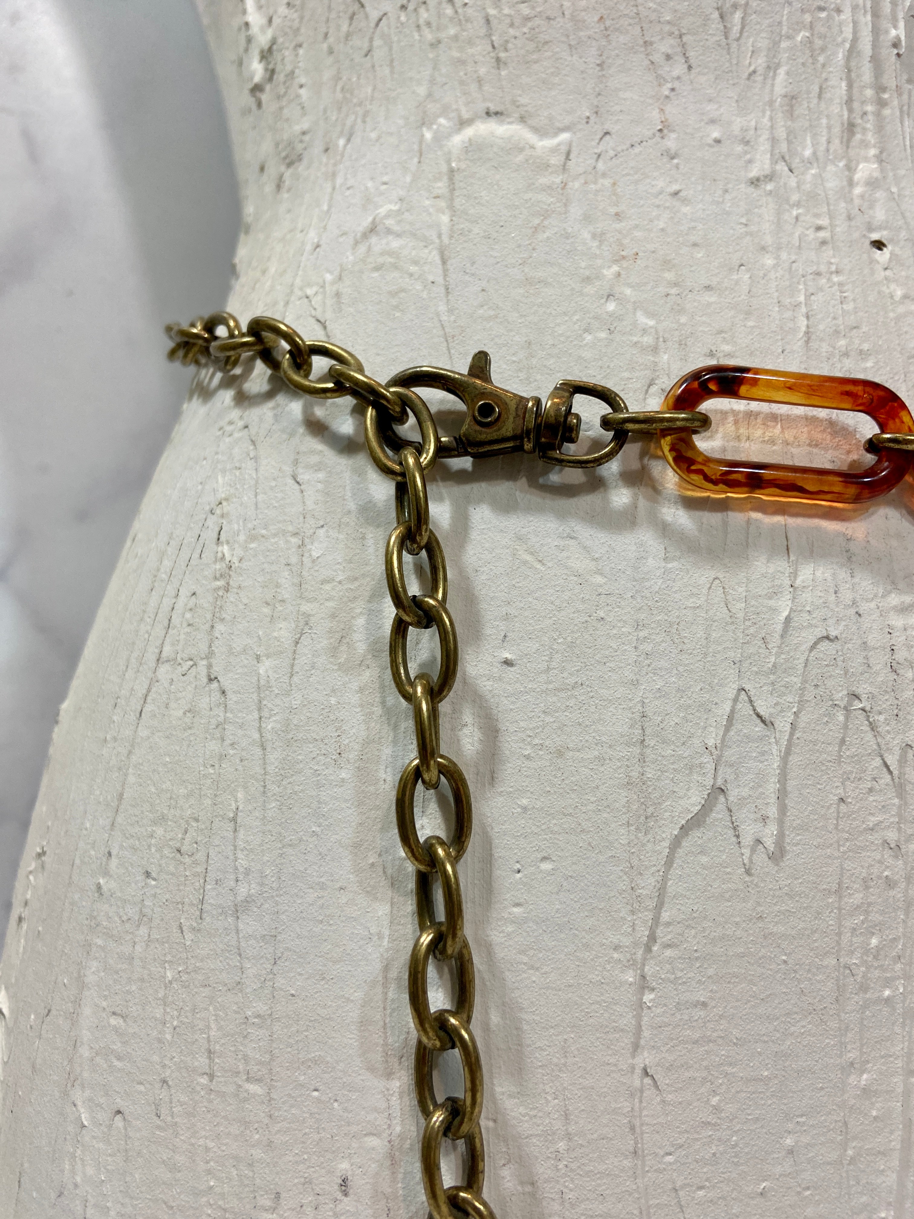 70s brown chain belt