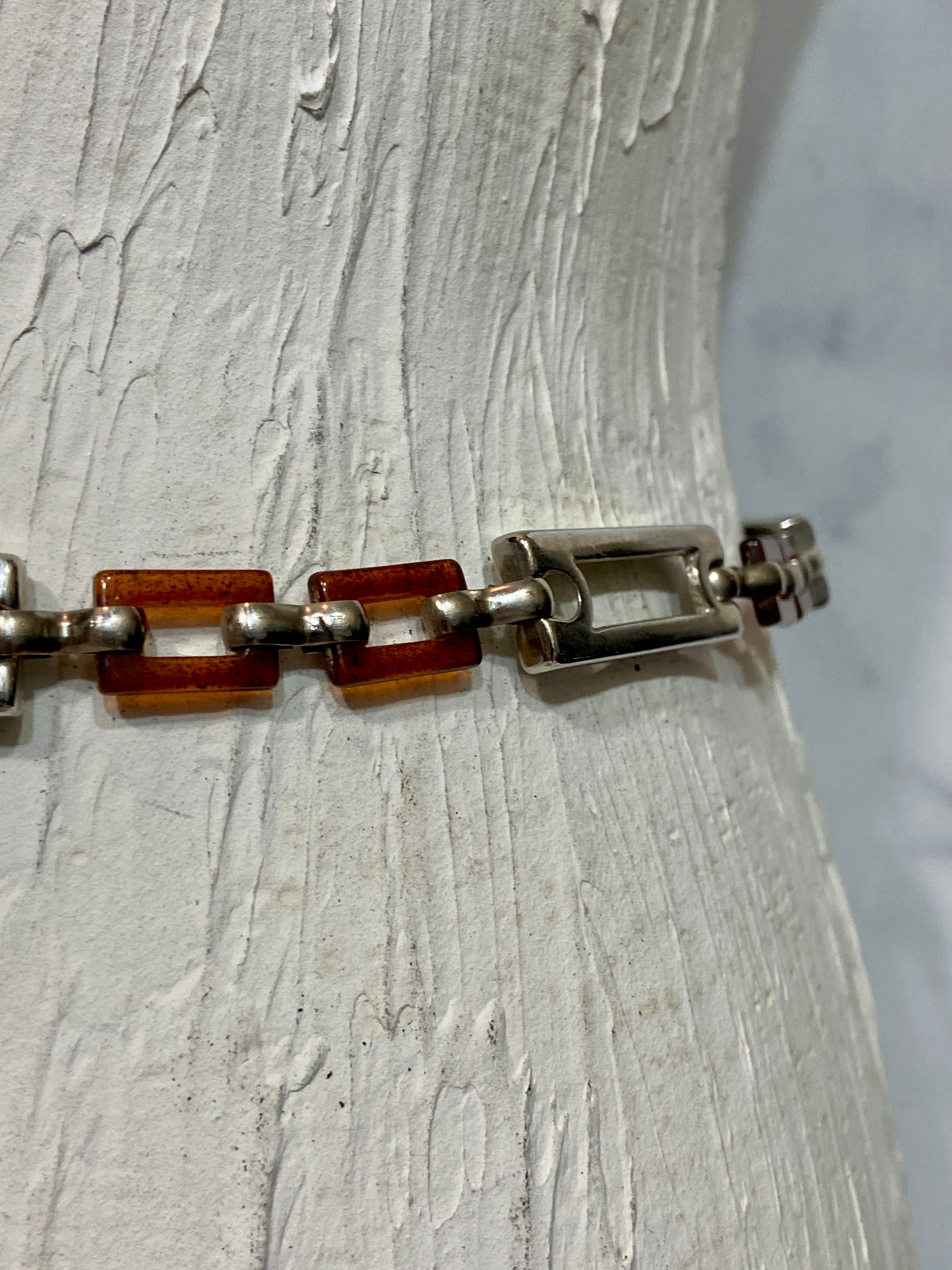 80s-90s Slim lined chain belt