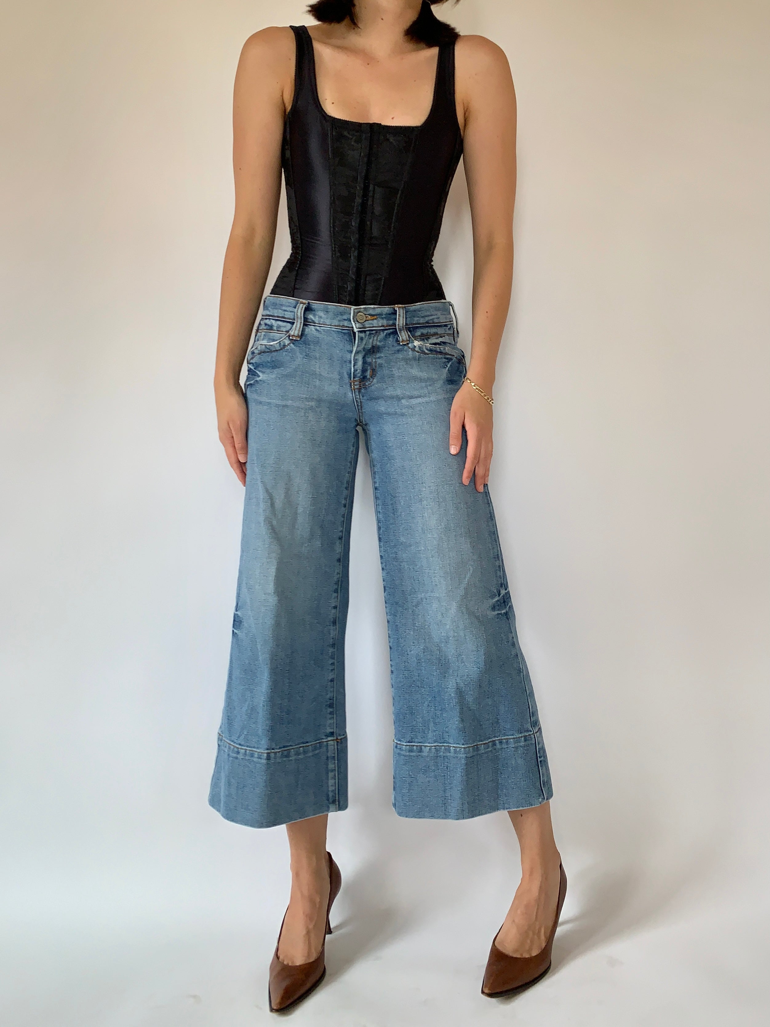 Y2K Denim Capris - Small