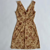 Y2k brown floral mini dress - S