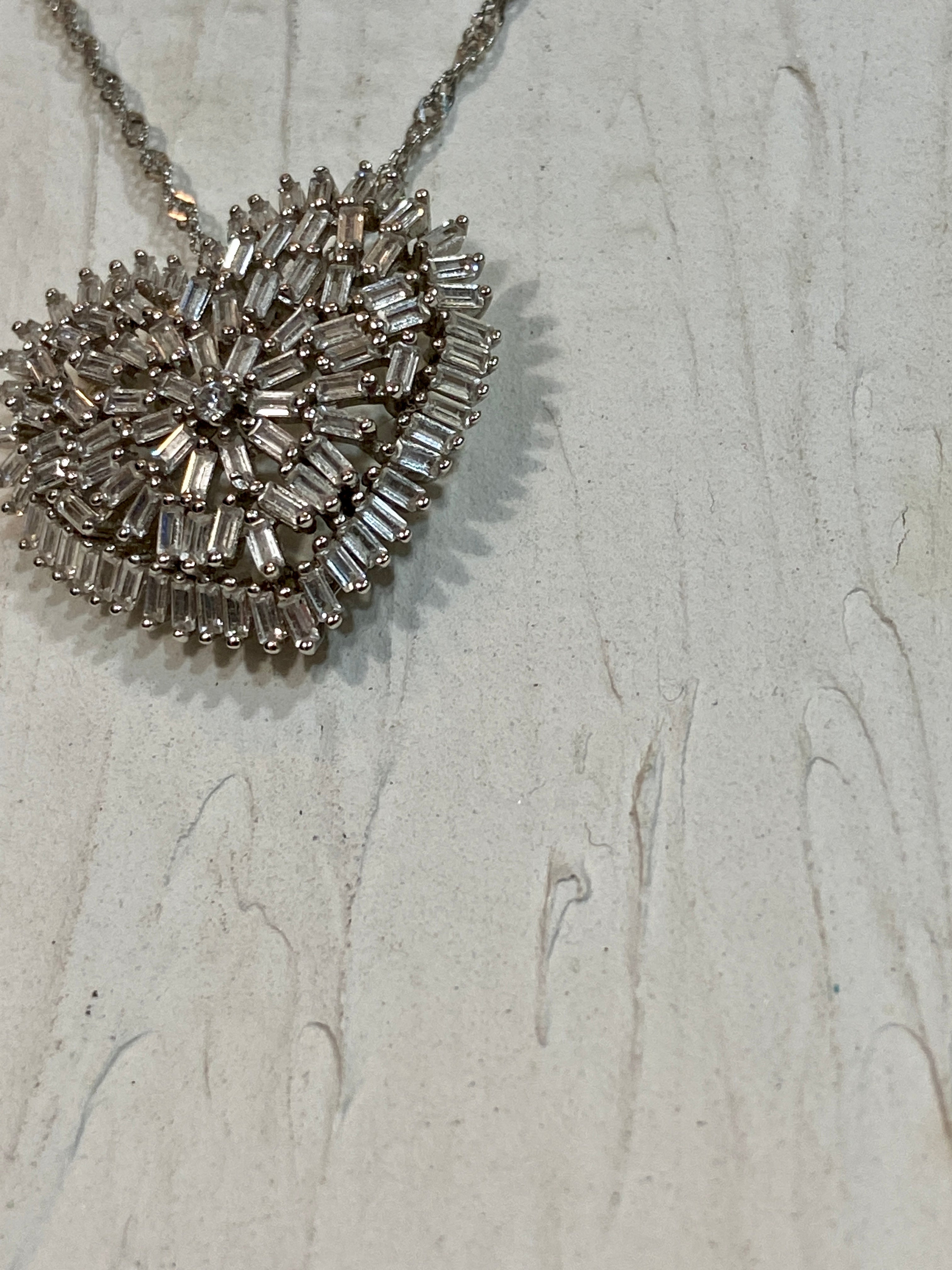 Crystal heart shaped necklace