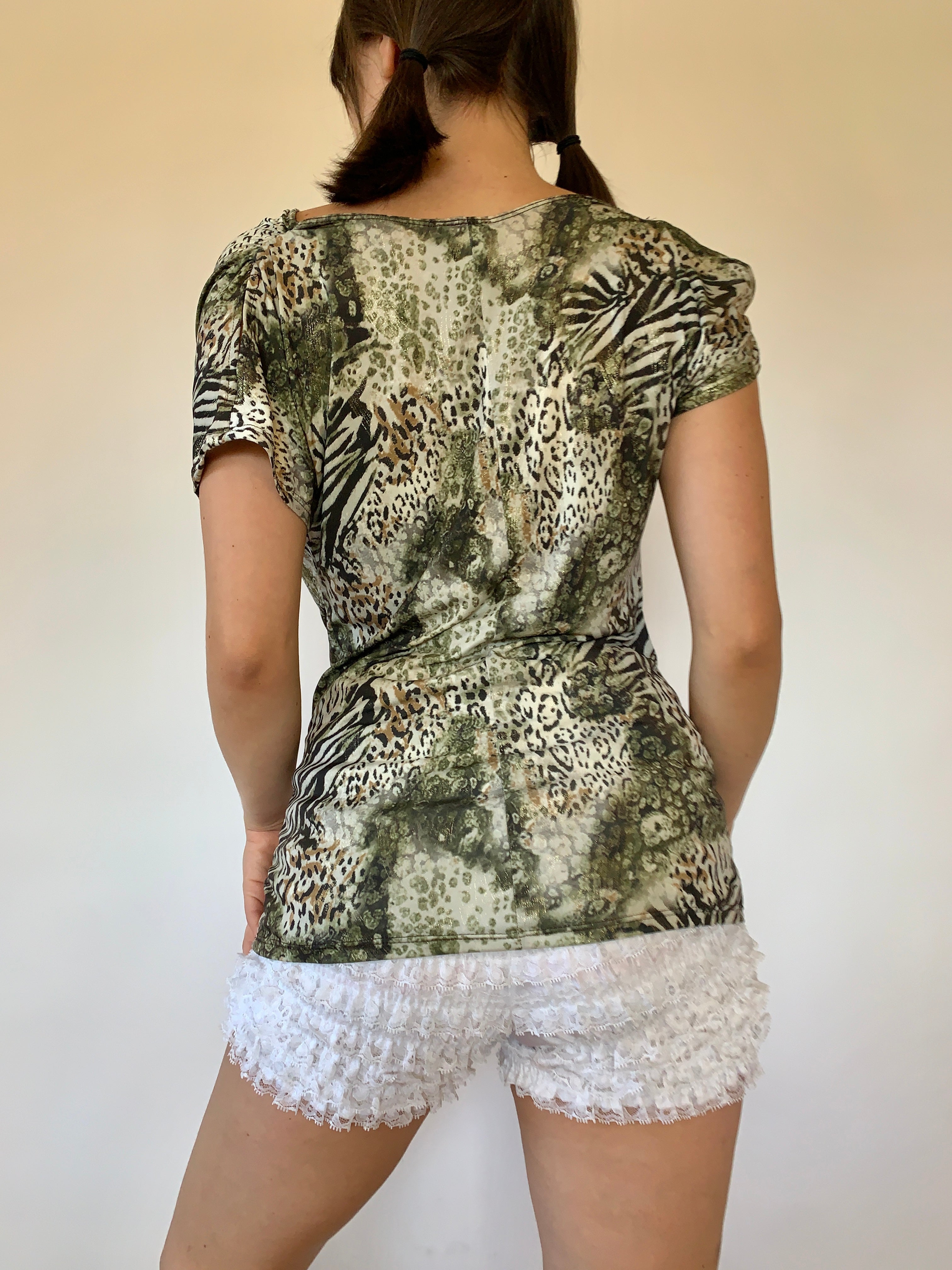 Y2K Safari Blouse - Small