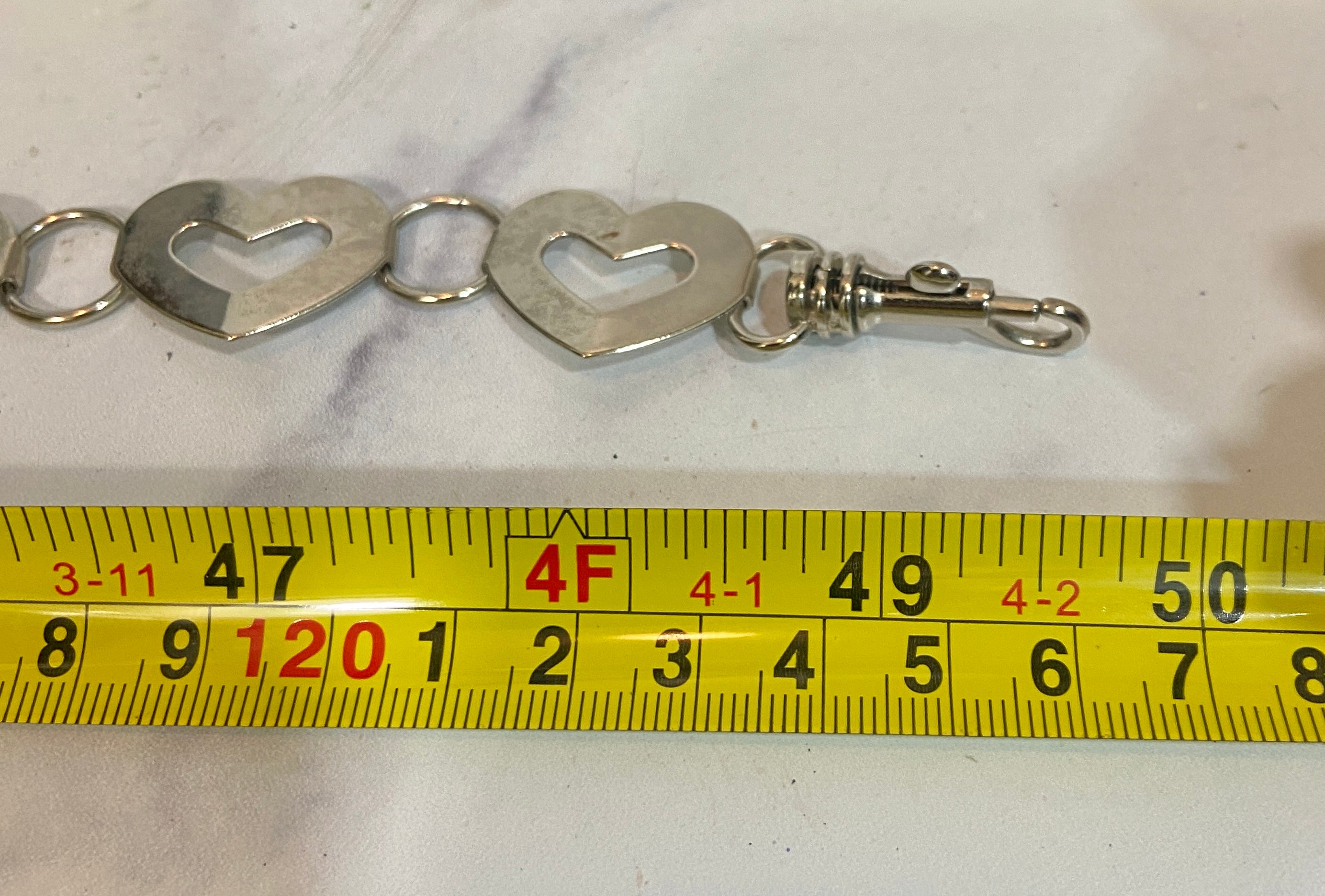 Vintage linked little heart belt