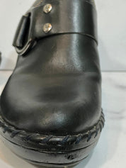 FRYE Black leather clogs (6.5)