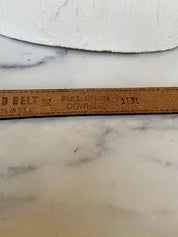 3-D red leather belt