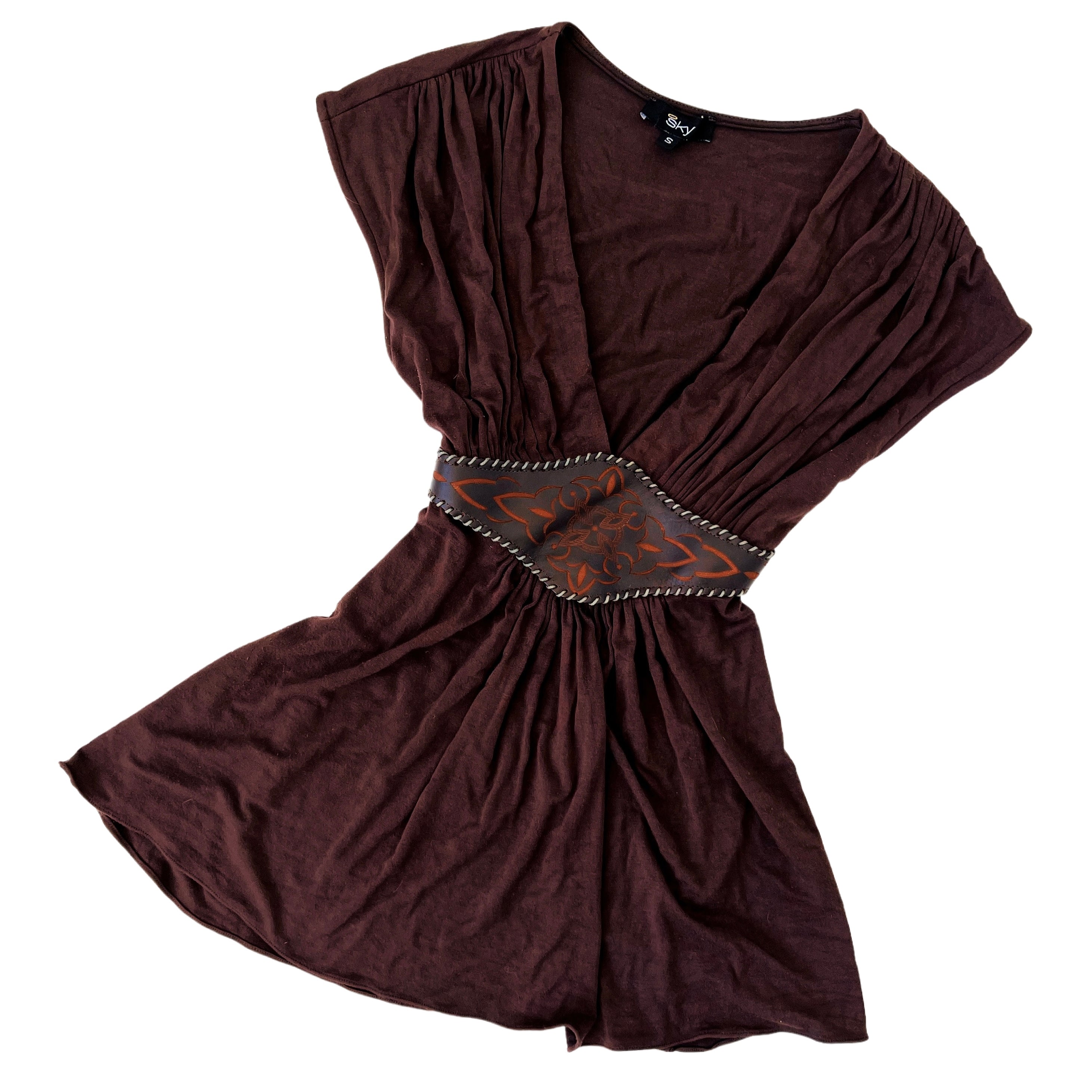 Slinky Brown Boho Top (S)
