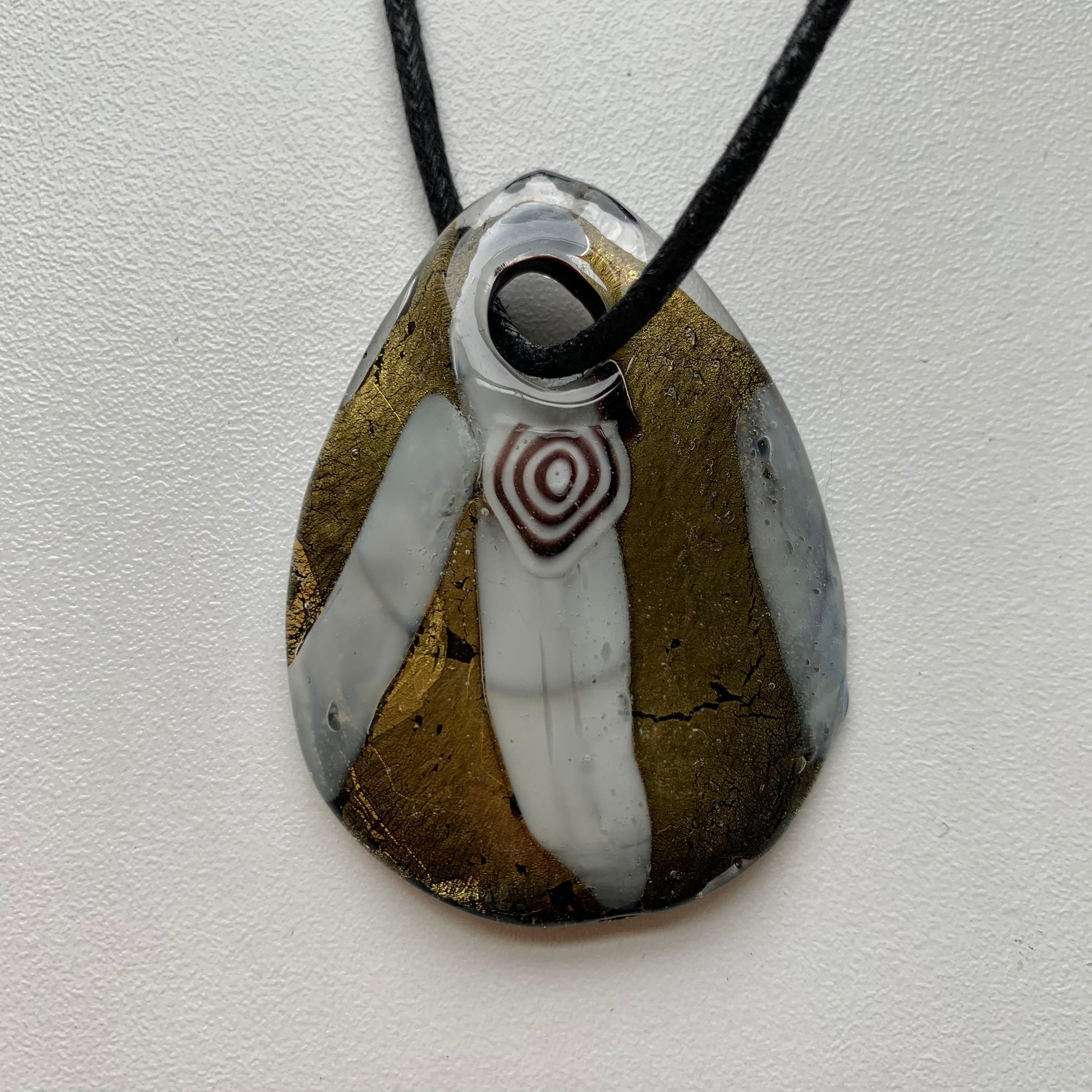 Vintage Glass Pendant Necklace