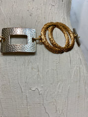 Gold and silver linked chain