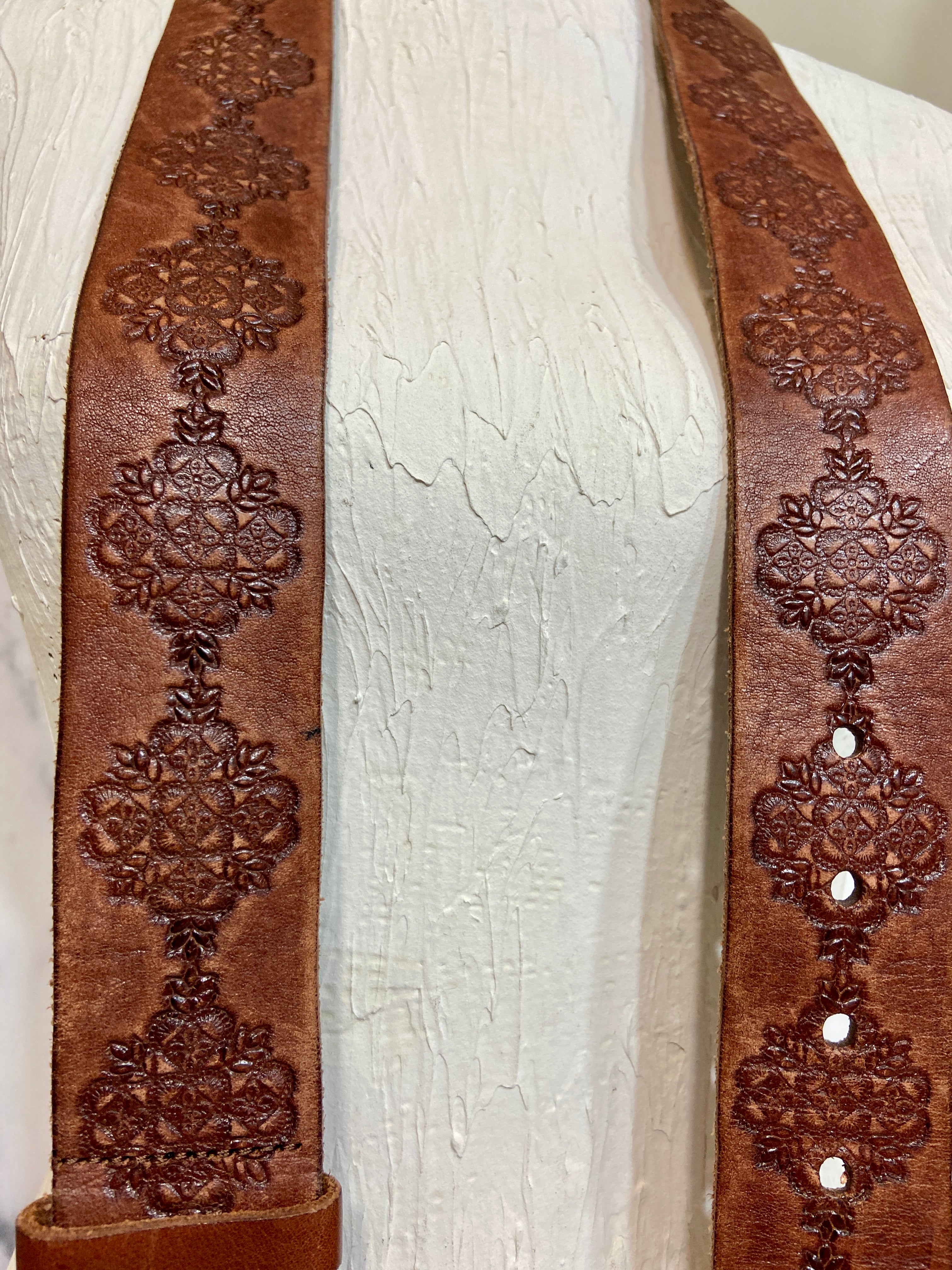 Vintage western leather belt